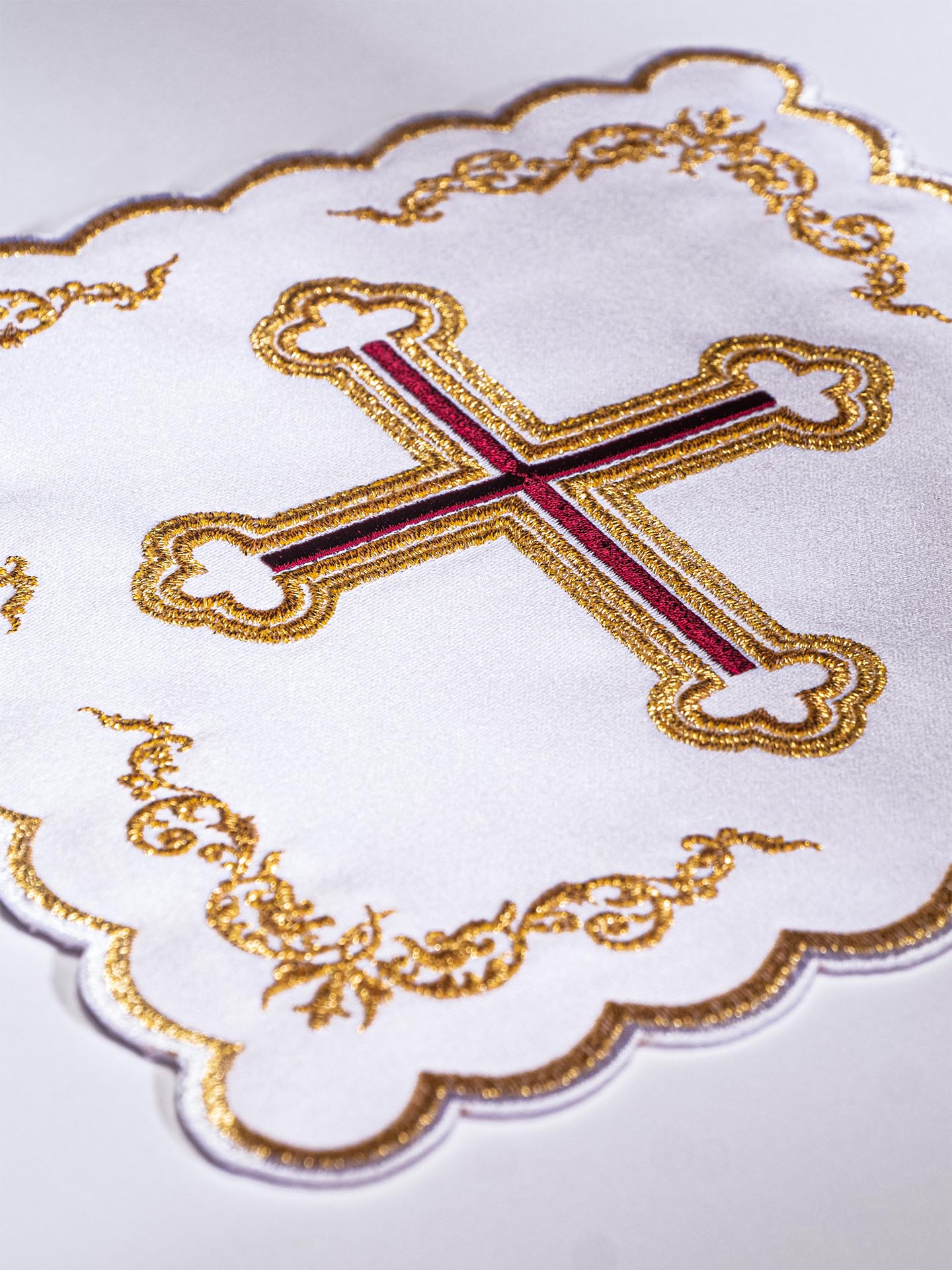 Communion chalice linens set with gold embroidery