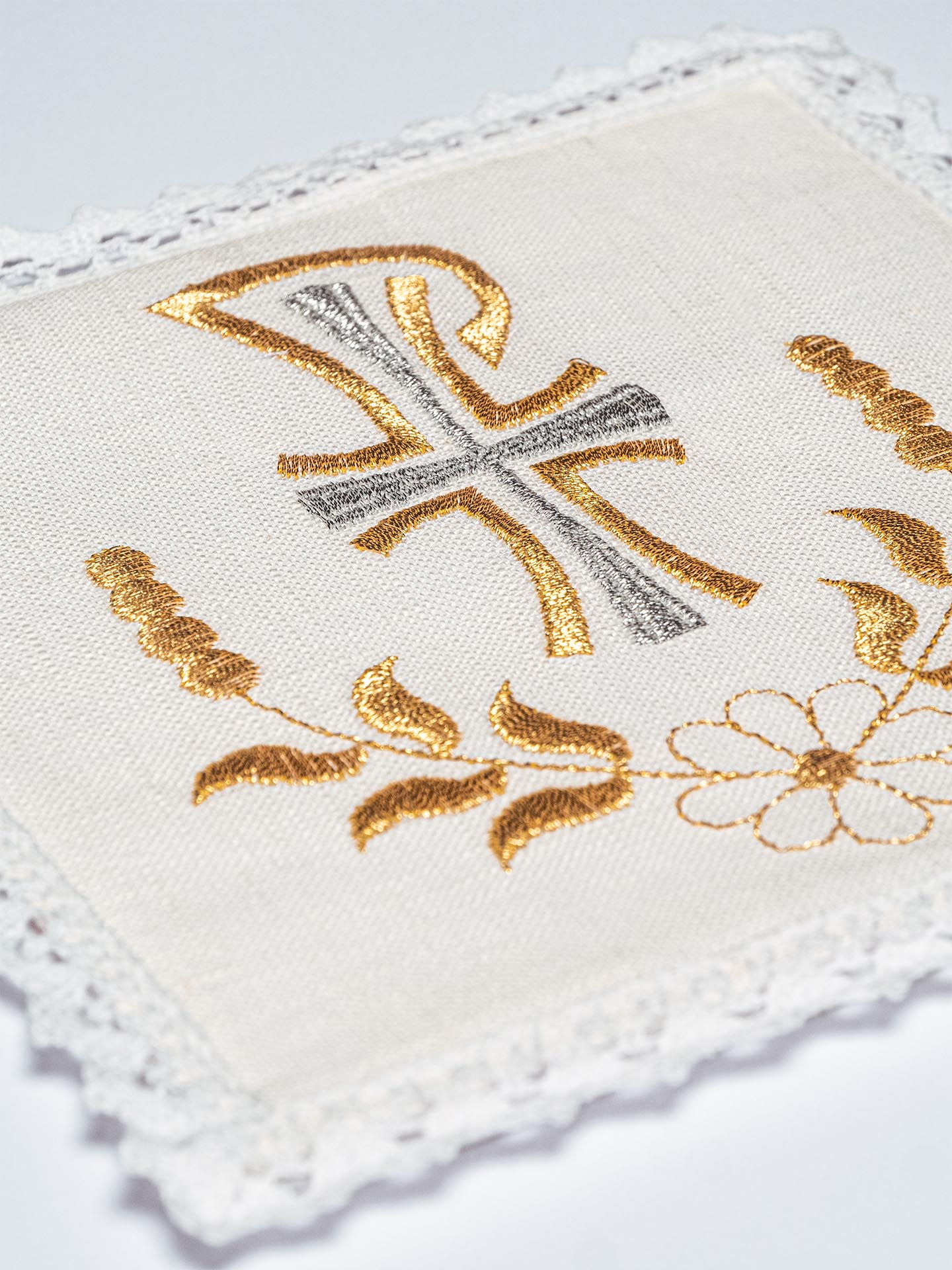 Chalice Linens with Golden PAX Motif