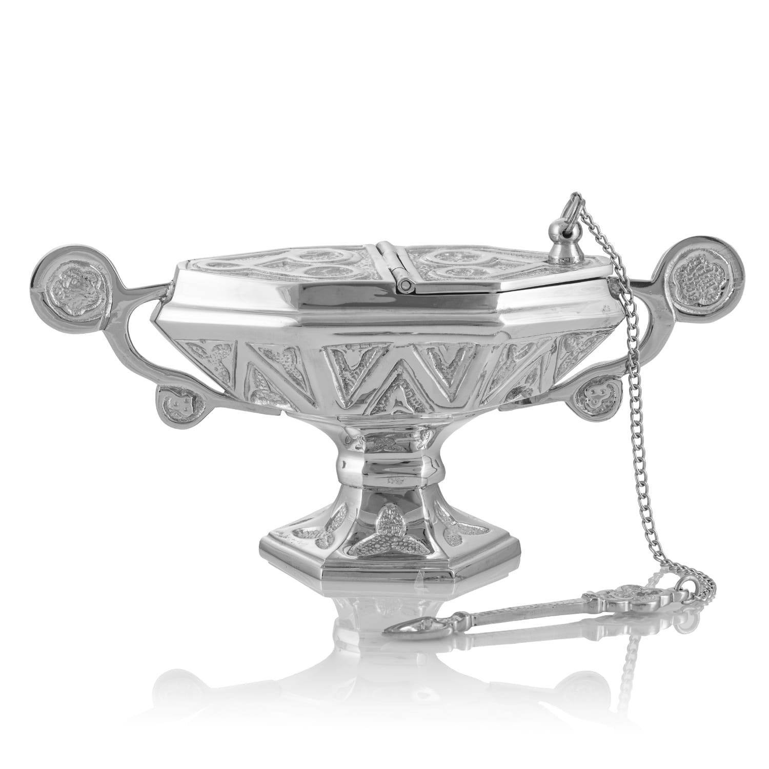 Boat with spoon - brass - nickel SH - 06N - HAFTINAUSA.COM