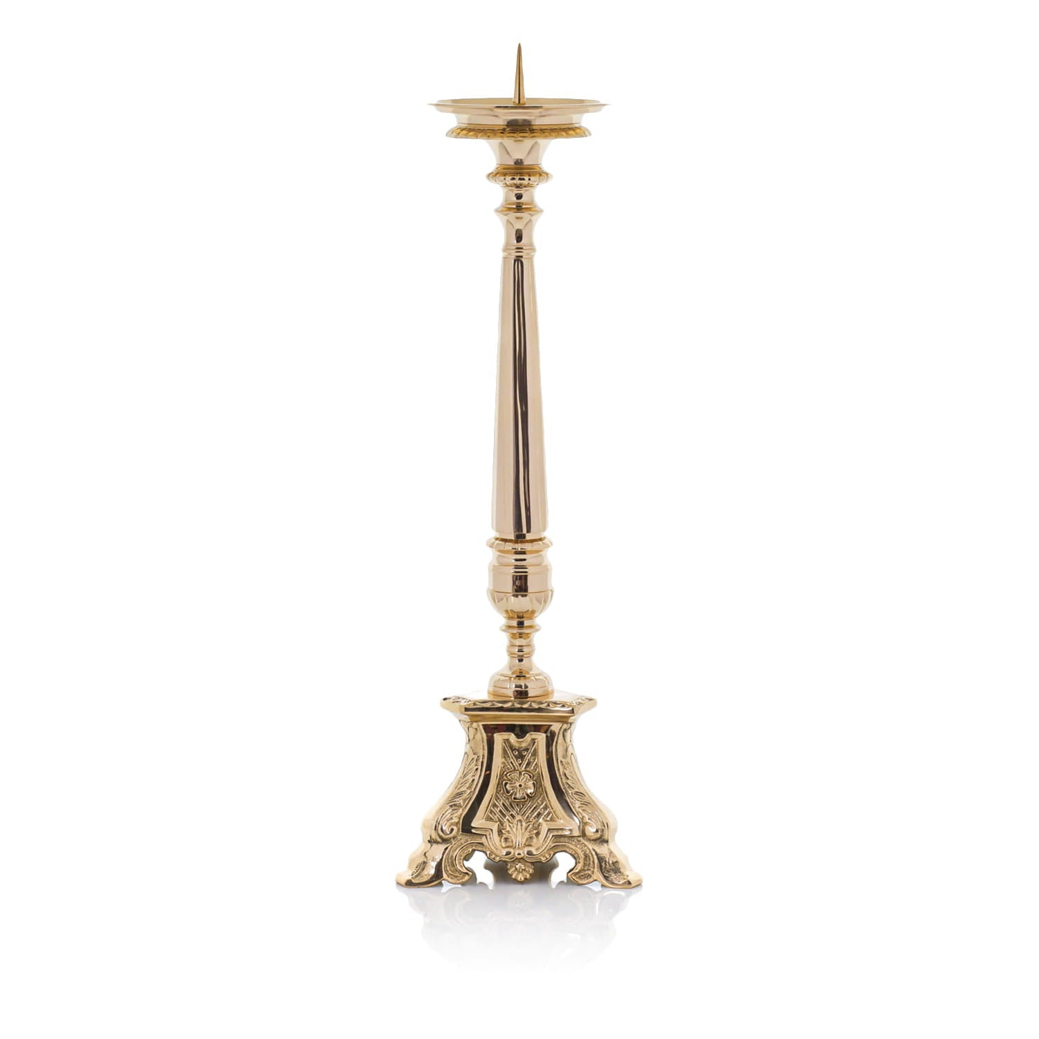 Candlestick - brass - 48 cm P62 - HAFTINAUSA.COM