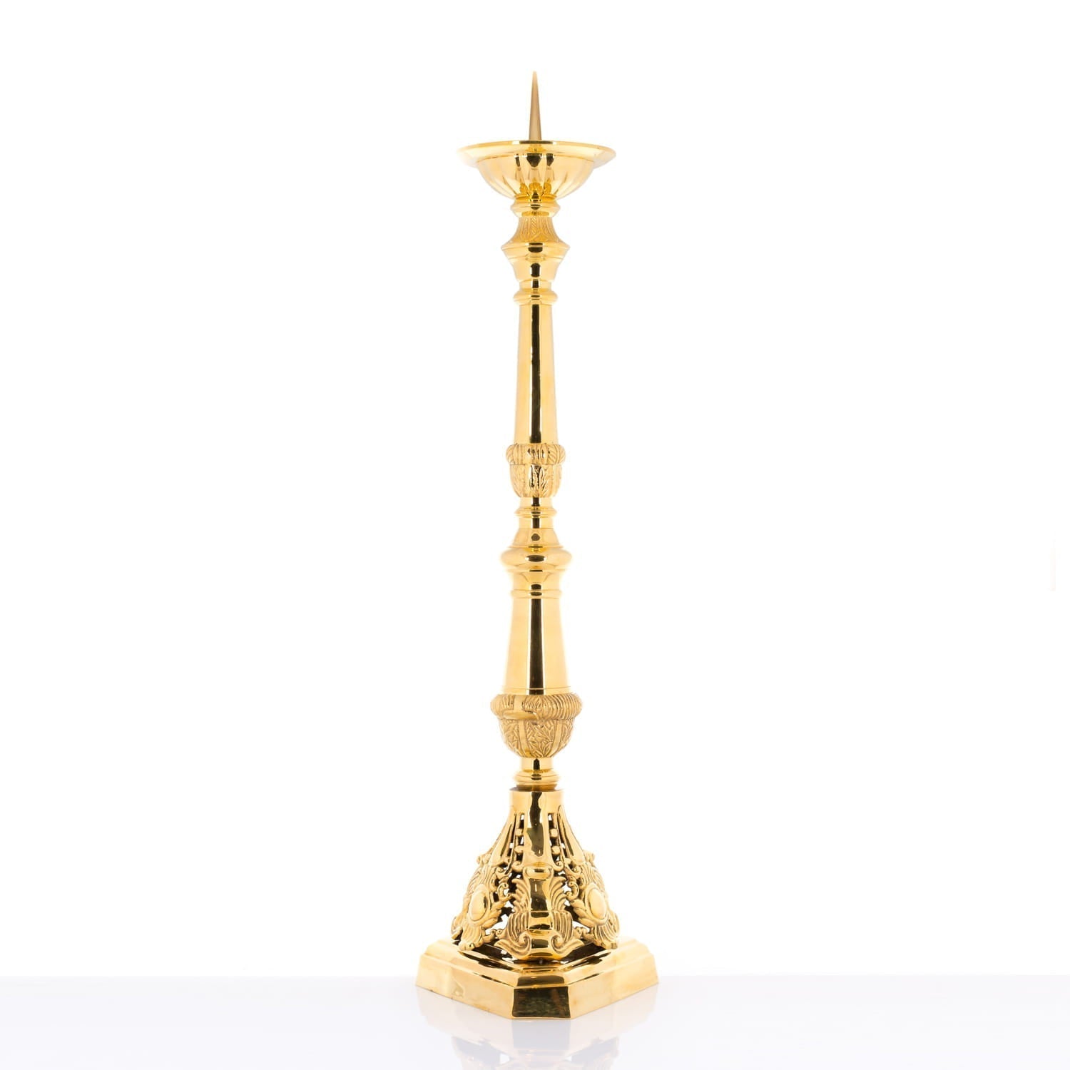 Candlestick - brass - 80 cm HMCCB1/3 - HAFTINAUSA.COM