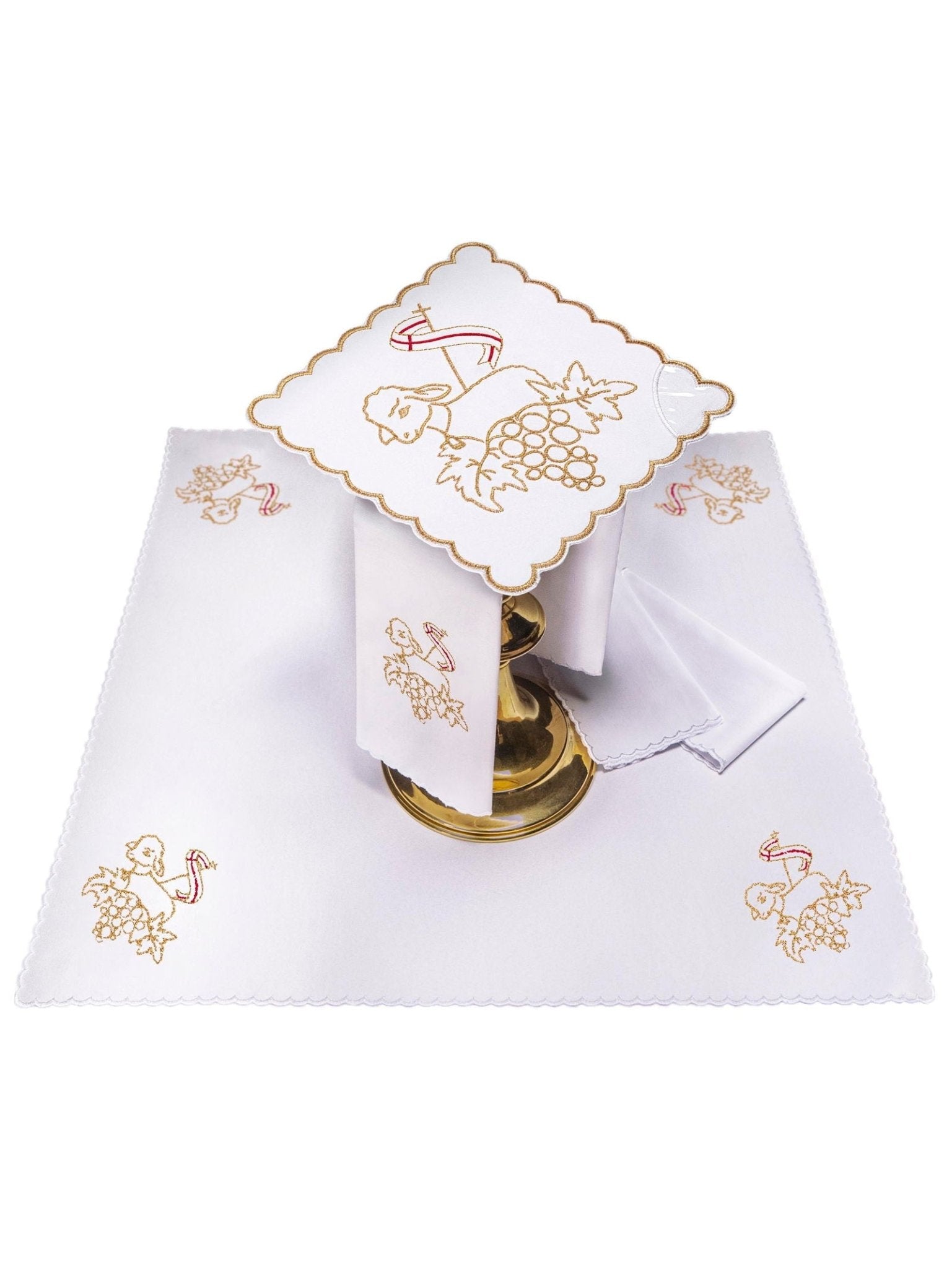 Chalice Linens embroidered with the Lamb of God symbol KK/127 - HAFTINAUSA.COM