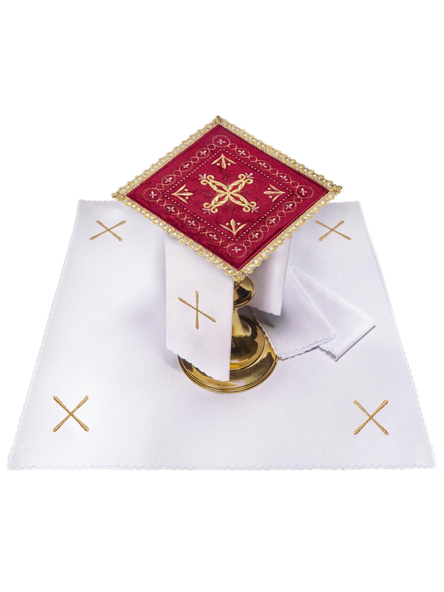 Chalice Linens red velvet texture KK/5006/C1 - HAFTINAUSA.COM