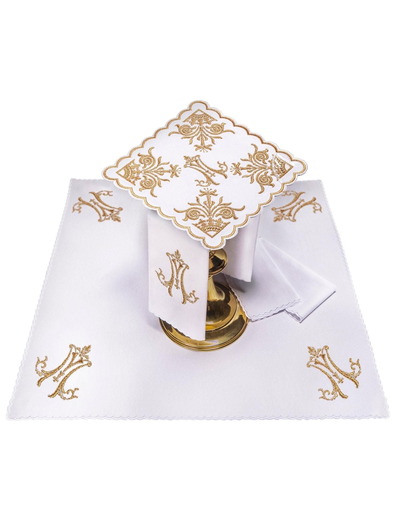 Chalice Linens with Colorful Marian Embroidery KK/077 - HAFTINAUSA.COM