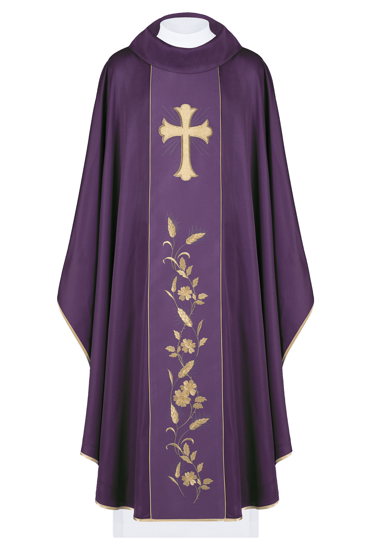 Chasuble Cross and Ears of Wheat in purple KOR/375/03/53 FIOLET - HAFTINAUSA.COM