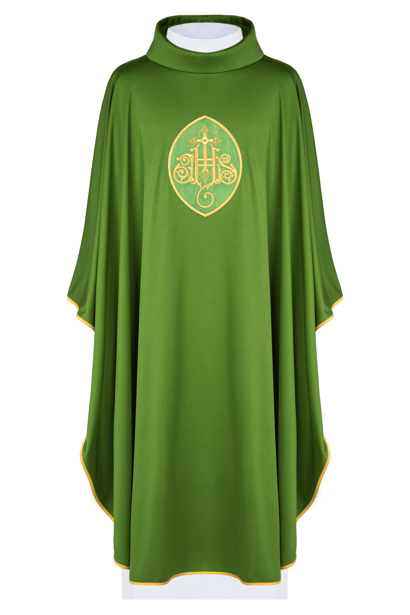 Chasuble embroidered with IHS lightweight SACROLITE knit fabric KOR/388/01/78 - HAFTINAUSA.COM