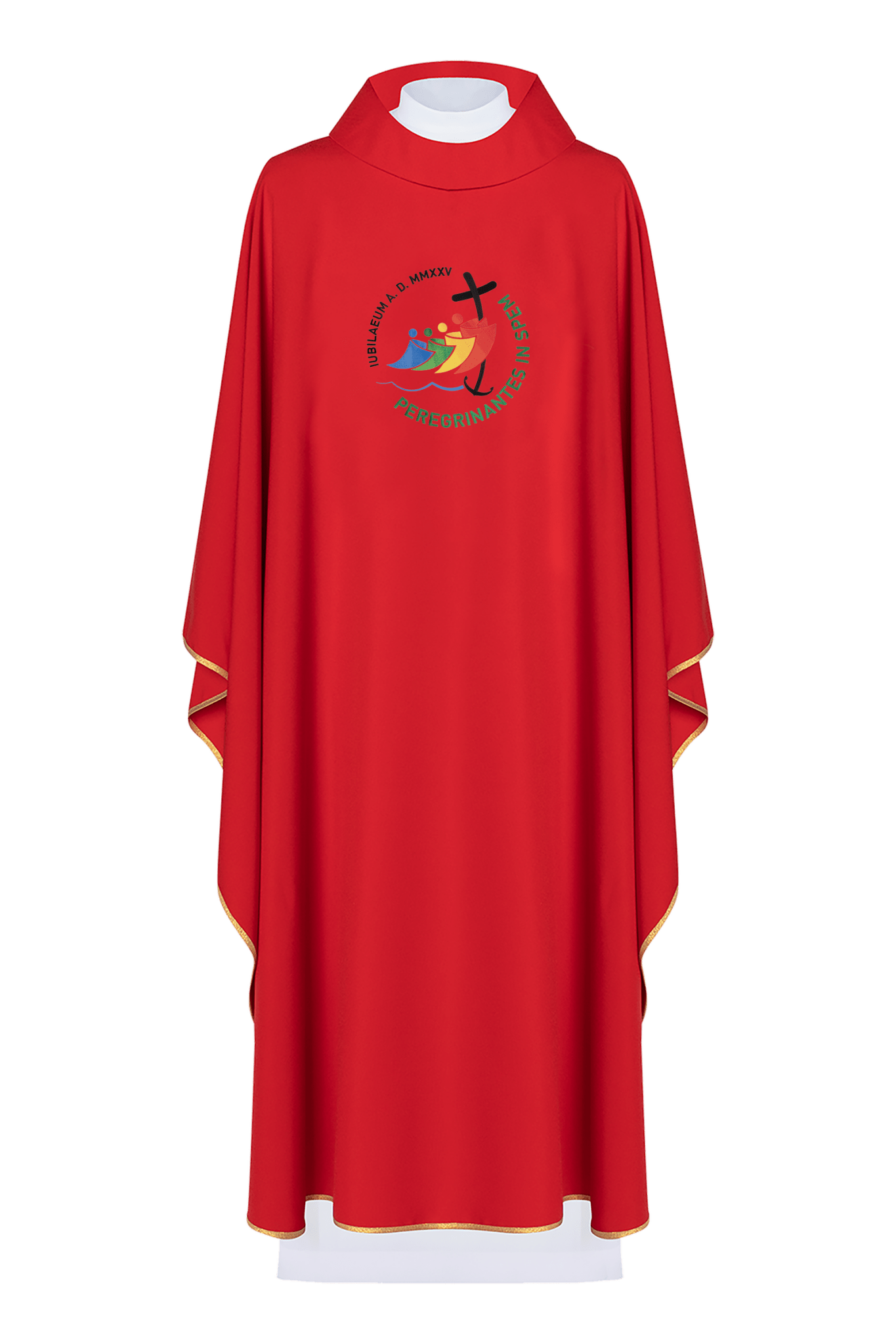 Chasuble with red jubilee embroidery JR/021/02/12 - HAFTINAUSA.COM