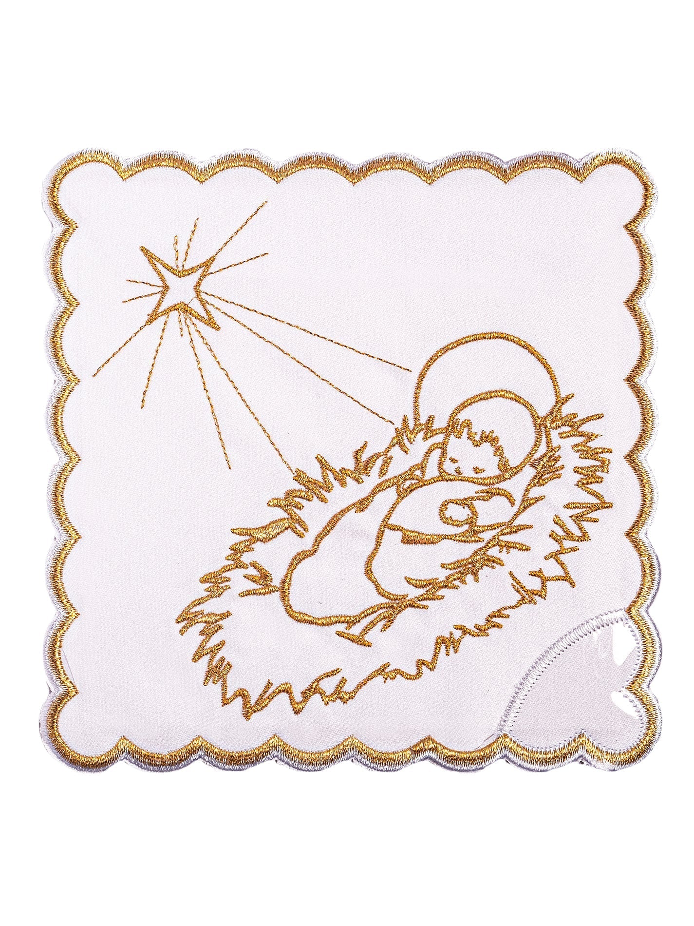 Christmas chalice linens set with embroidered Jesus child KK/124 - HAFTINAUSA.COM