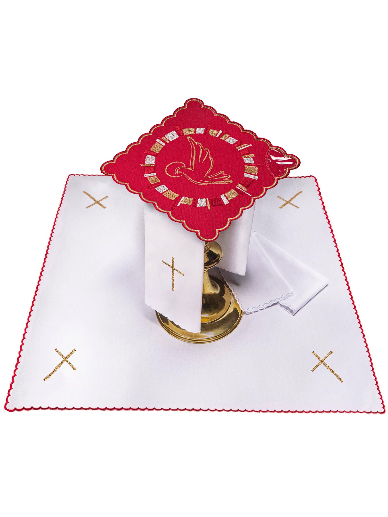 Chalice Linens with Holy Spirit Embroidery