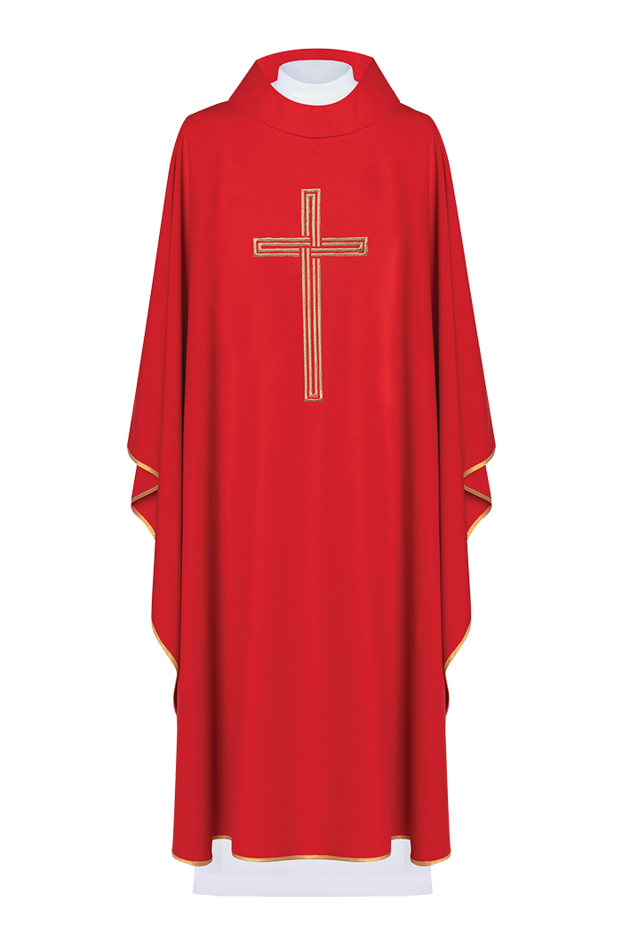 Chasuble embroidered with gold Cross