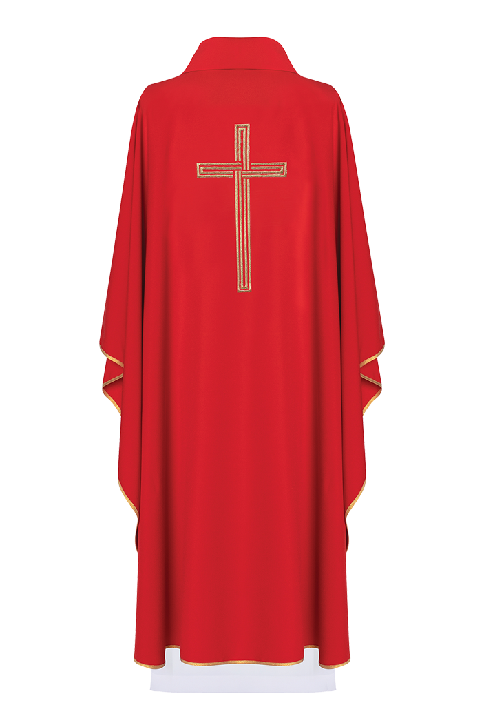 Chasuble embroidered with gold Cross