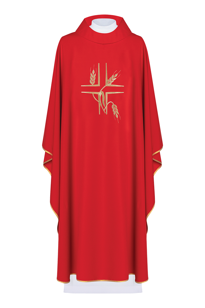 Chasuble embroidered with Red Cross - HAFTINAUSA.COM