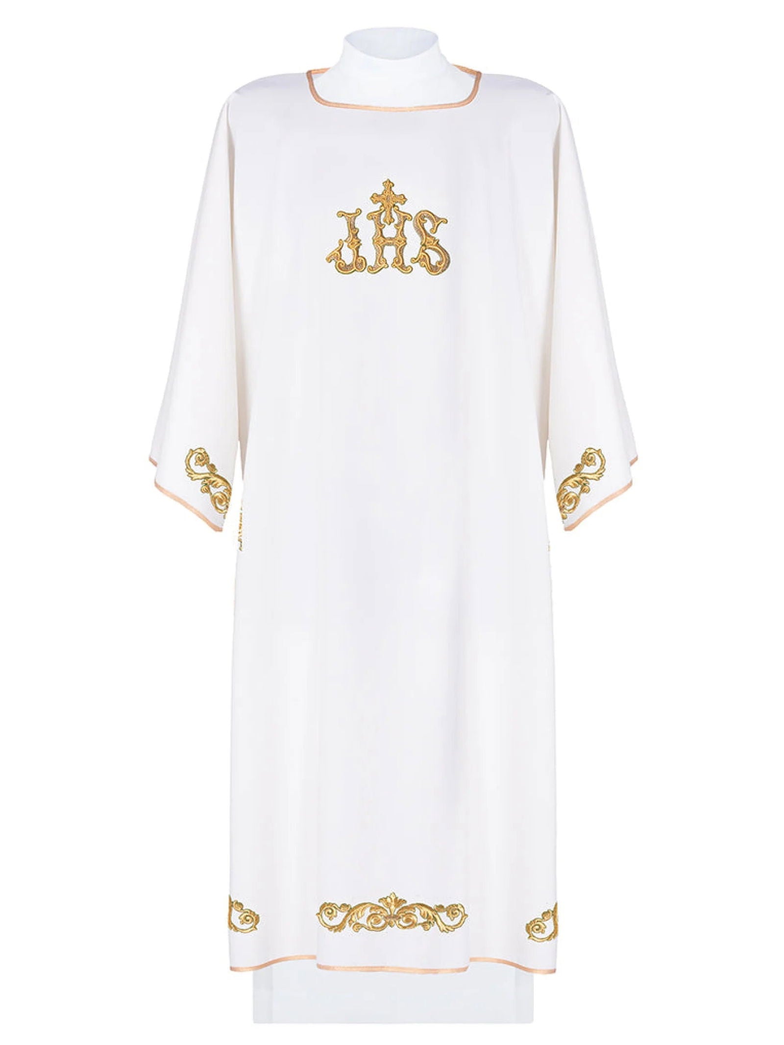 Ecru Dalmatic with Embroidered IHS