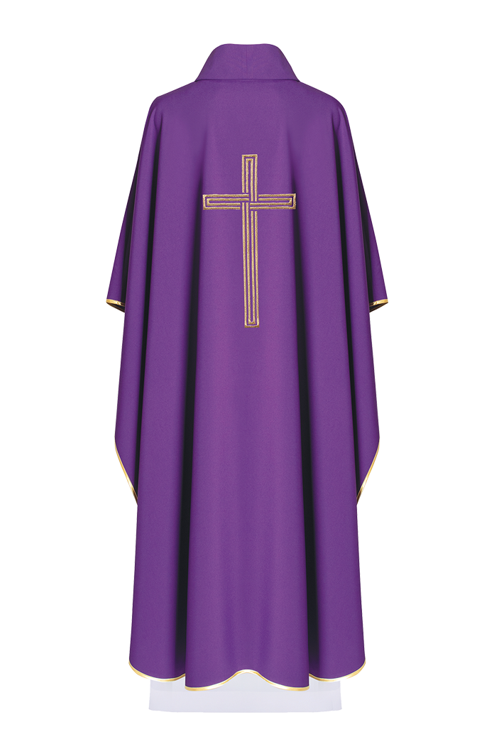 Chasuble embroidered with Purple Cross