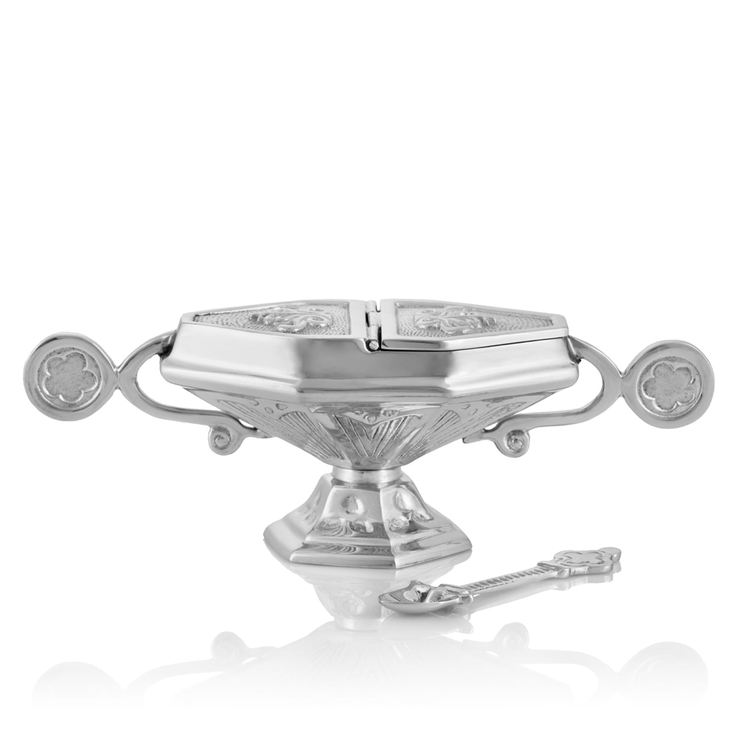 Incense boat - brass - nickel CE - 22188BSN - HAFTINAUSA.COM