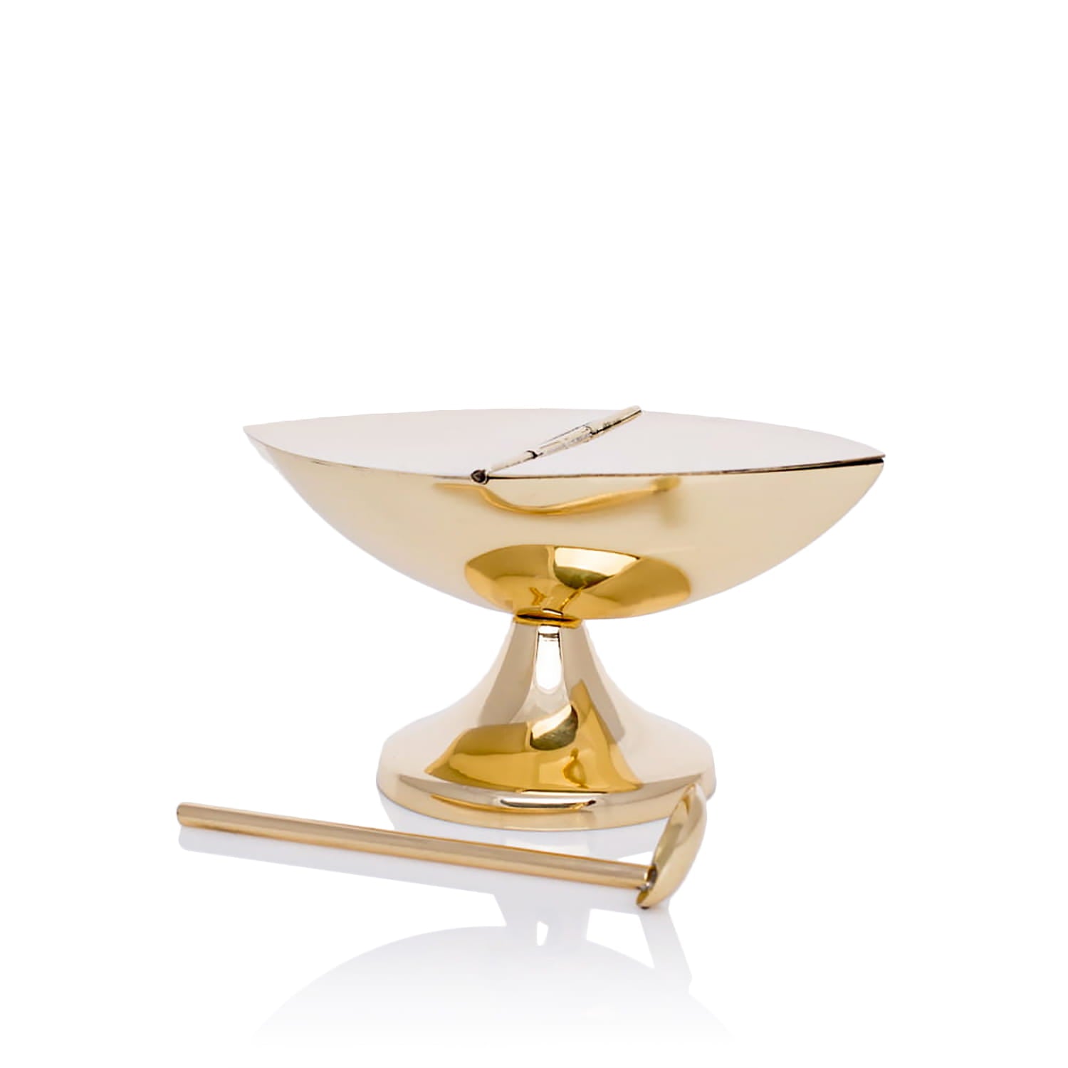 Incense boat with spoon - brass CE - 1002B - HAFTINAUSA.COM