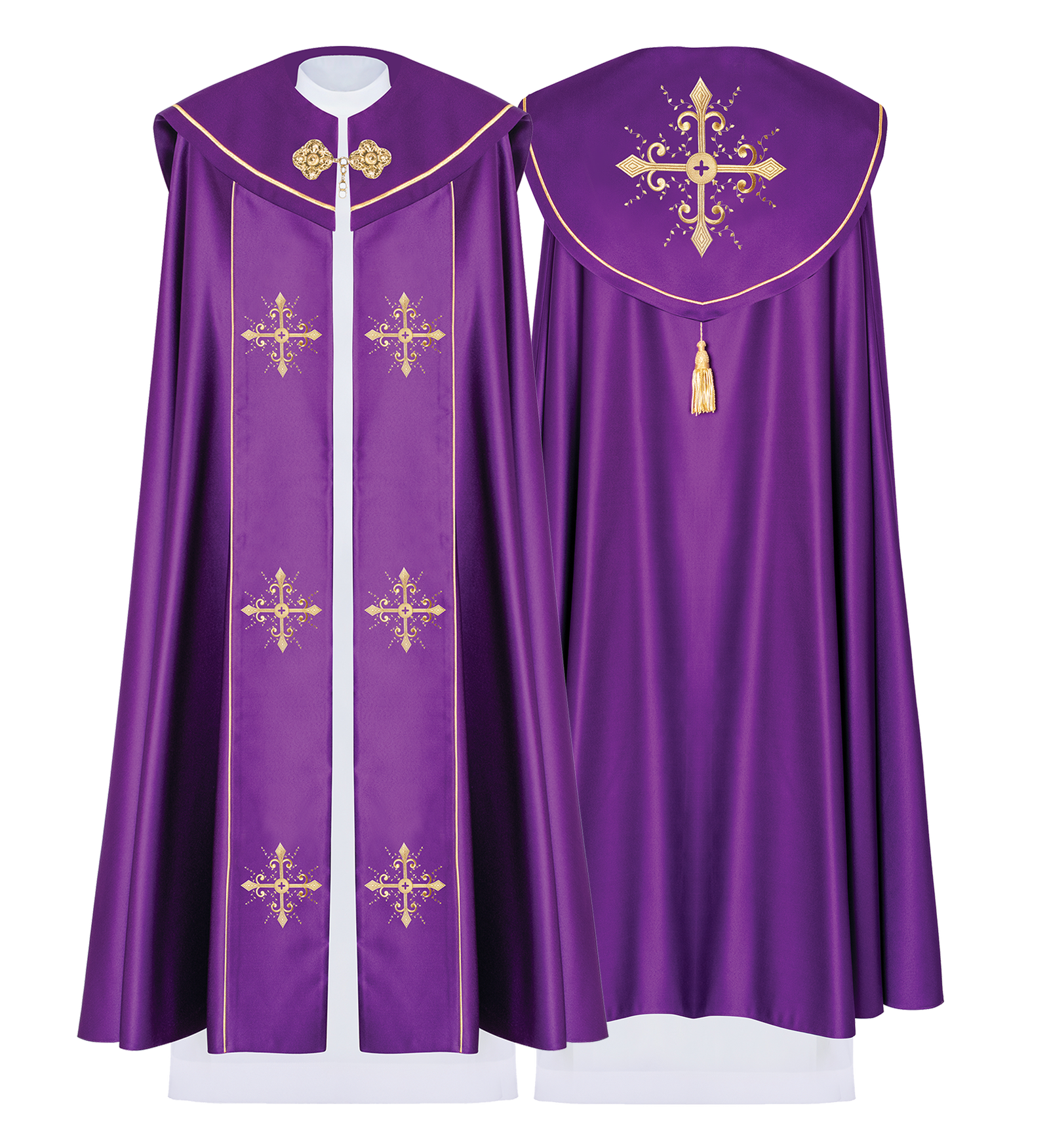 Purple priests cope emboidered - HAFTINAUSA.COM