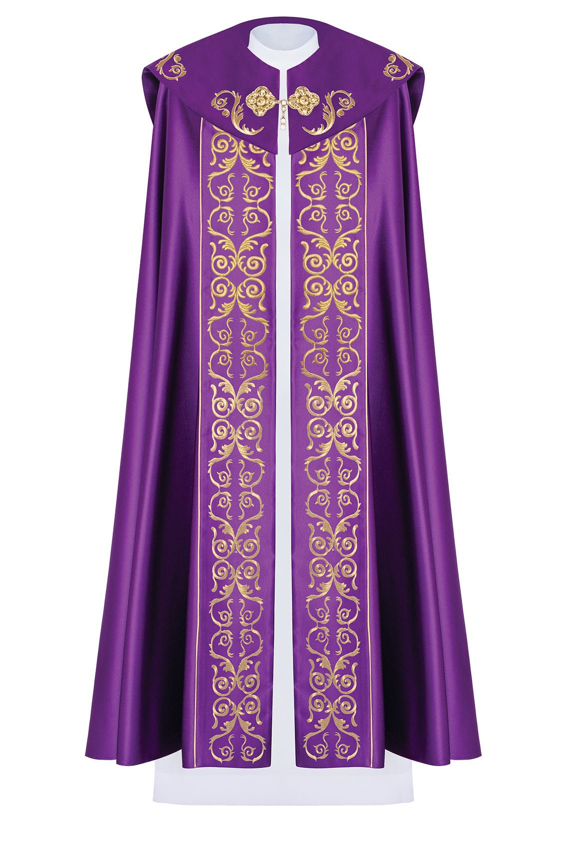 Purple priest's cope with the IHS monogram