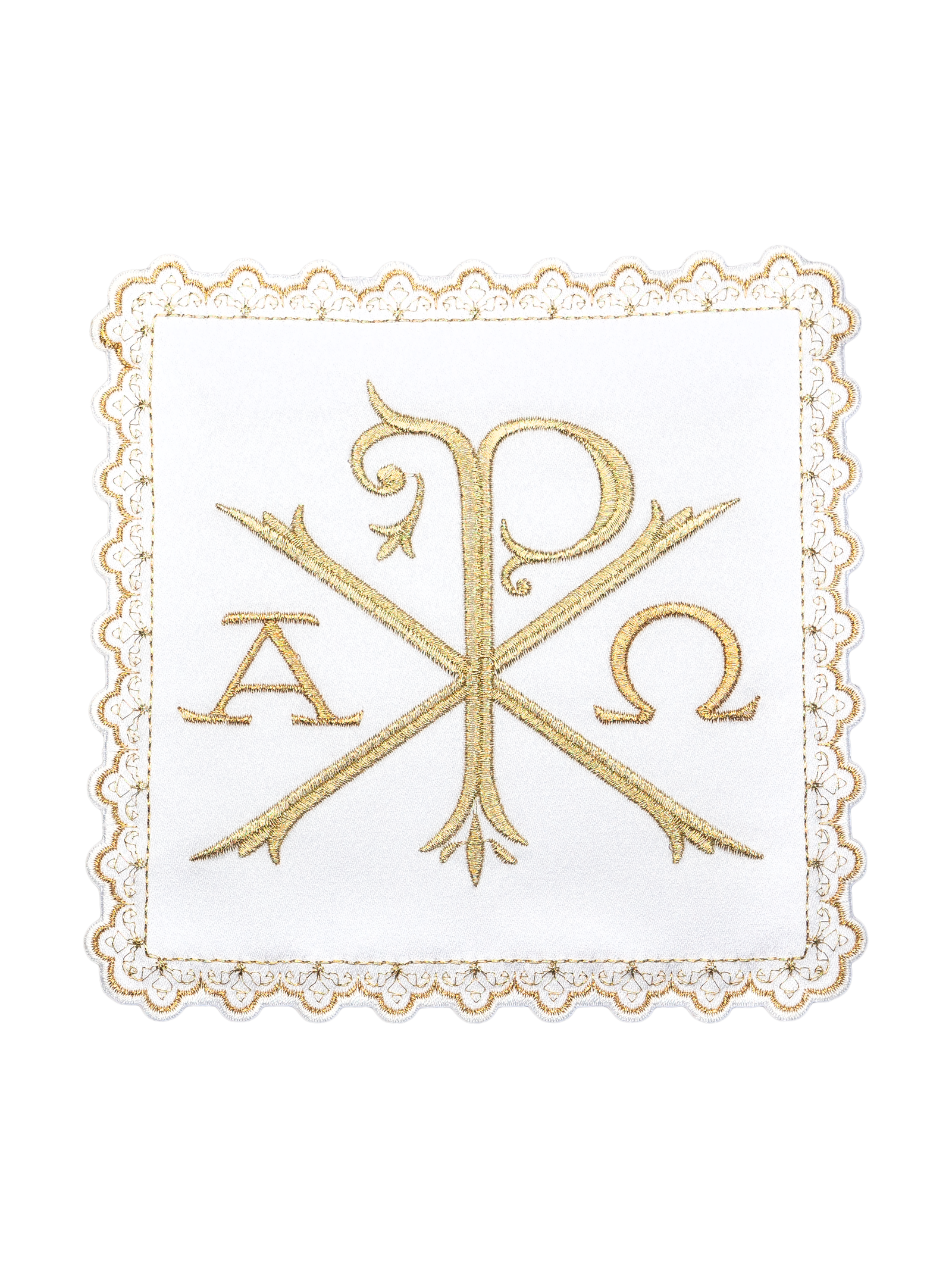 Set of mass linens with PAX motif and the letters Alpha and Omega