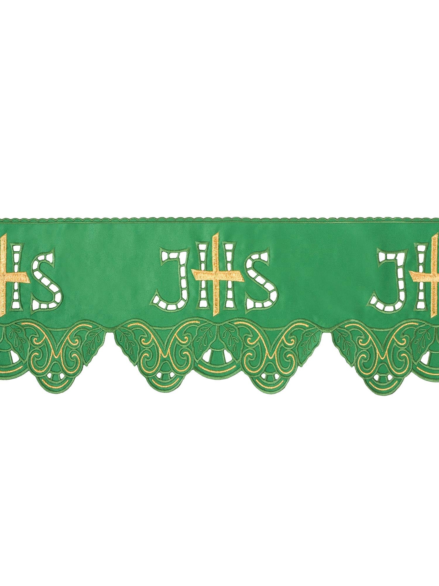 Trimmings with front embroidery IHS Cross Green