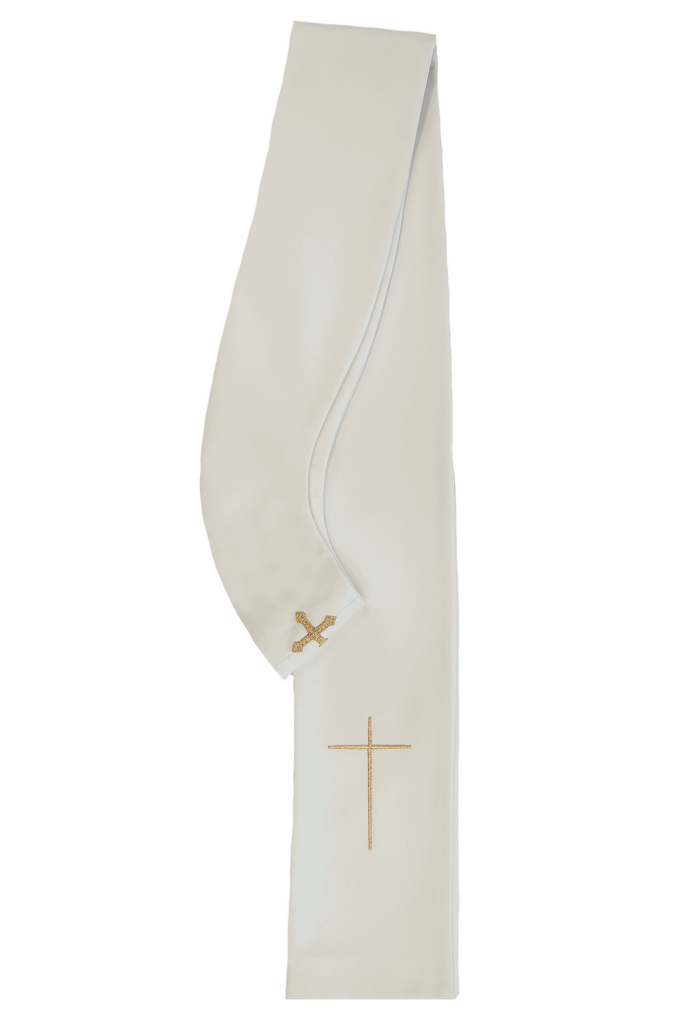 Cream chasuble with IHS and PAX embroidery