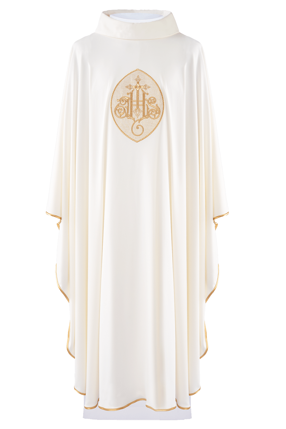 Lightweight ivory chasuble with IHS made from SACROLITE KOR/388/05/78 - HAFTINAUSA.COM