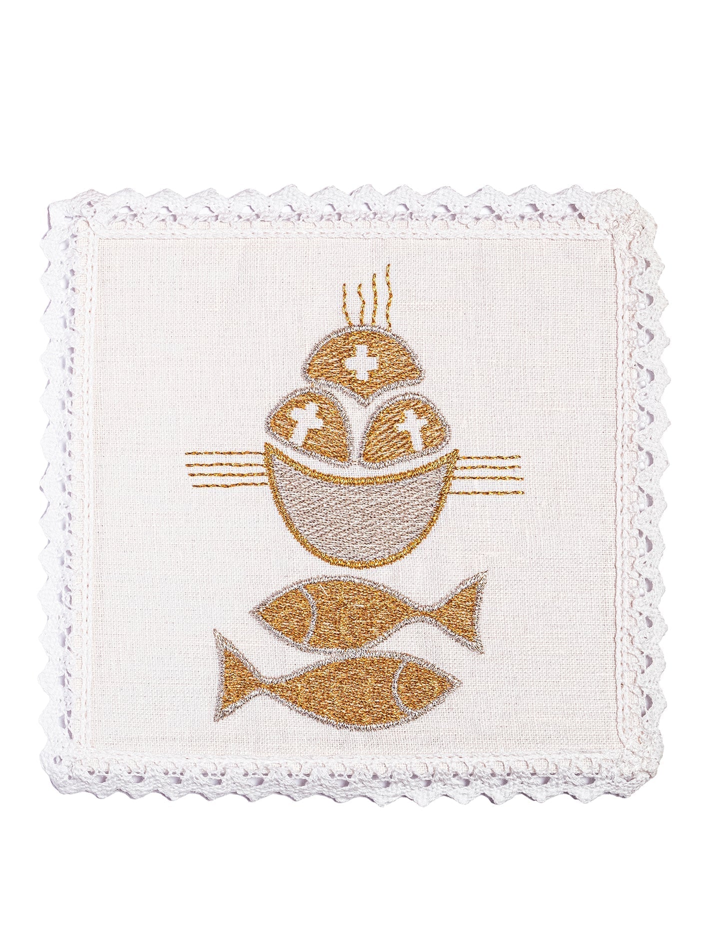 Linen Chalice Linens with Embroidered PAX Motif KKL/018 - HAFTINAUSA.COM