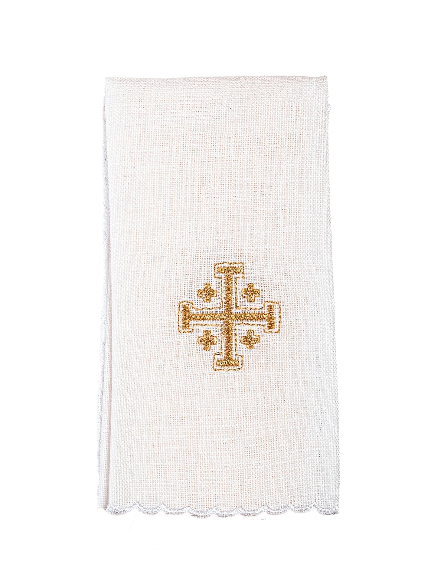 Linen Chalice Linens with Jerusalem Cross Embroidery KKL/030/C1 - HAFTINAUSA.COM