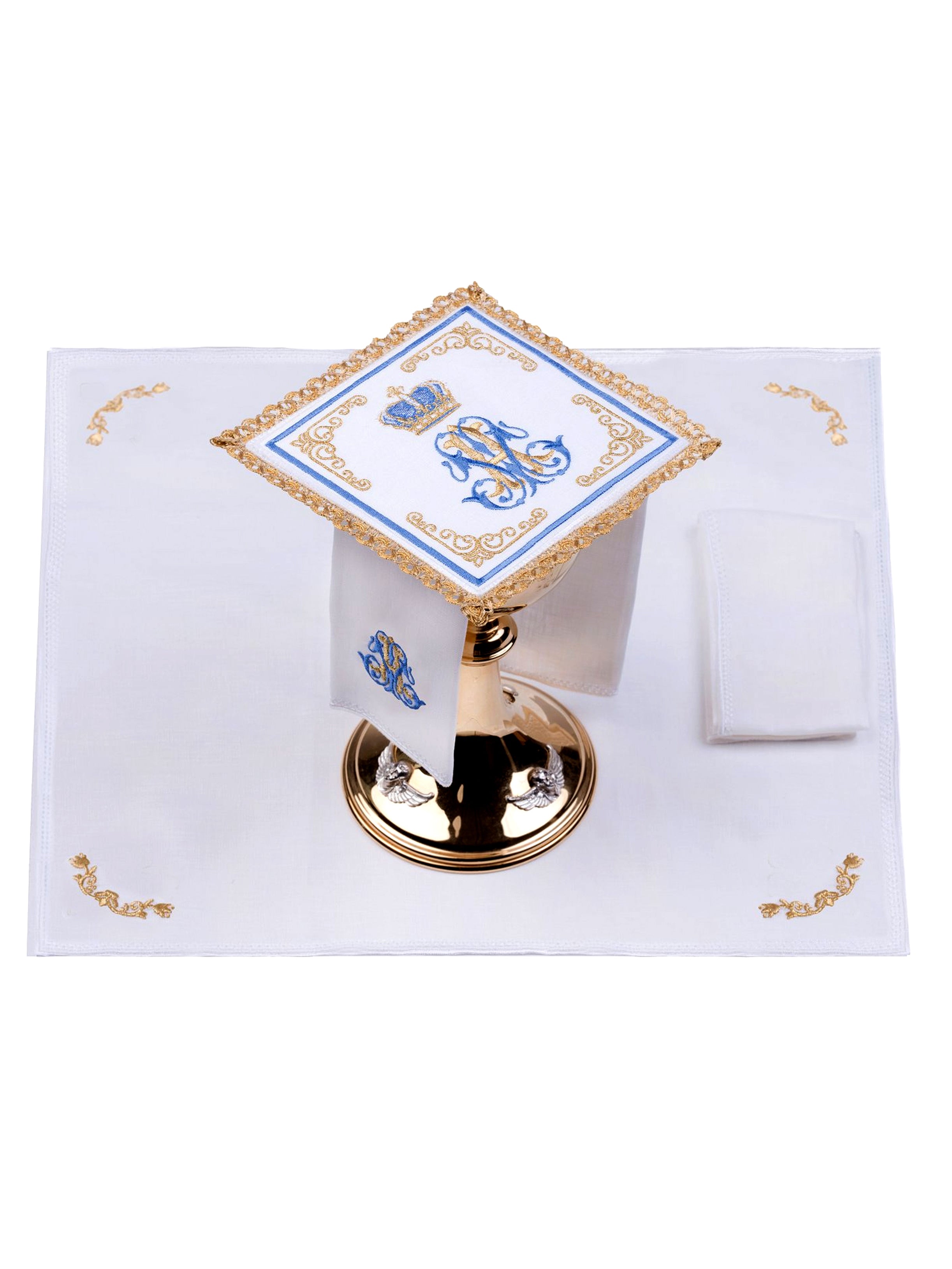 Marian altar linens set