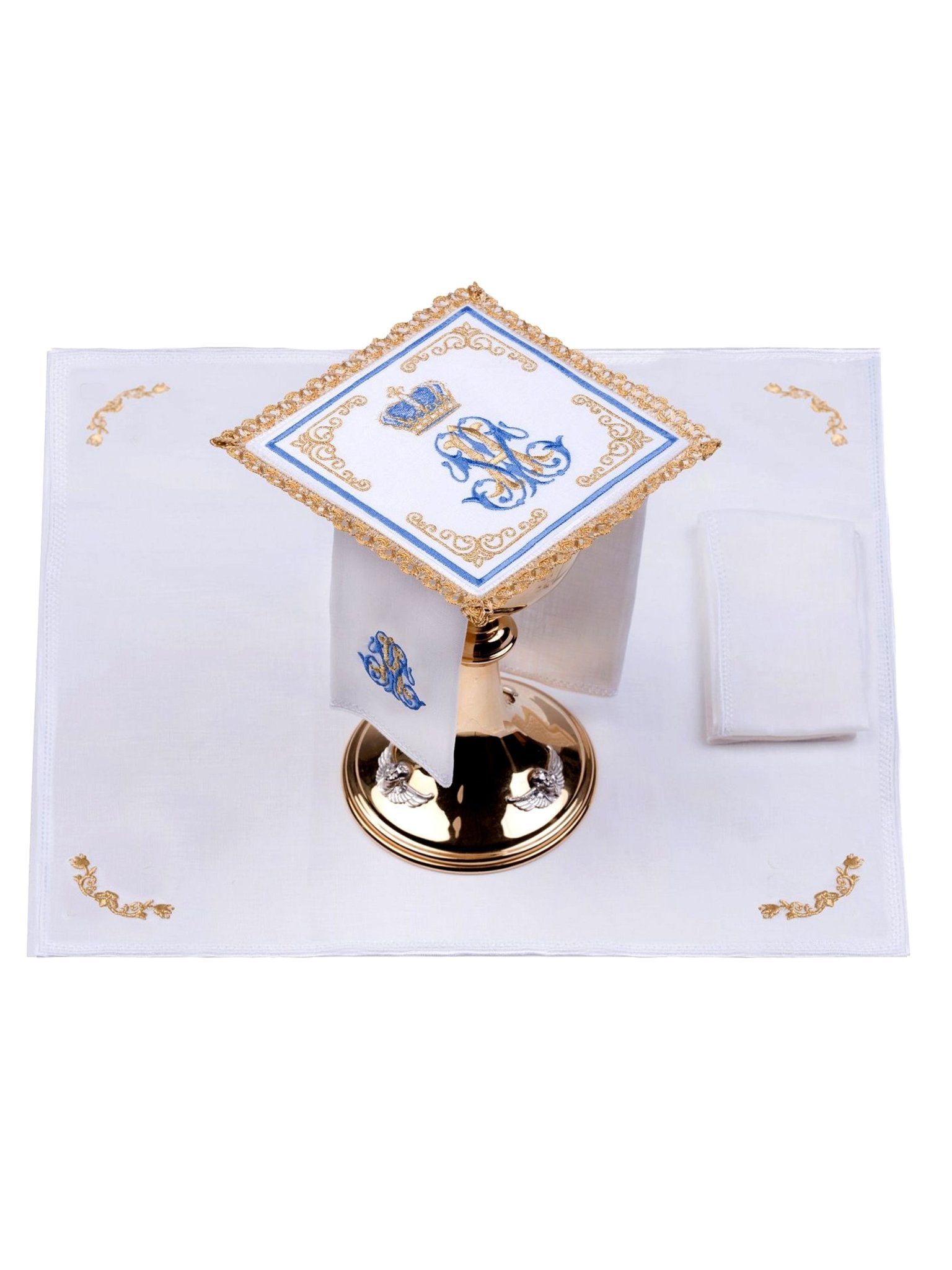 Marian altar linens set S - 5017 - HAFTINAUSA.COM