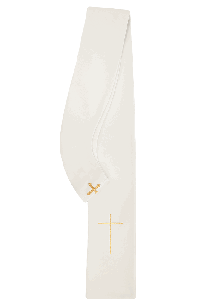 Ivory chasuble with gold Marian embroidery