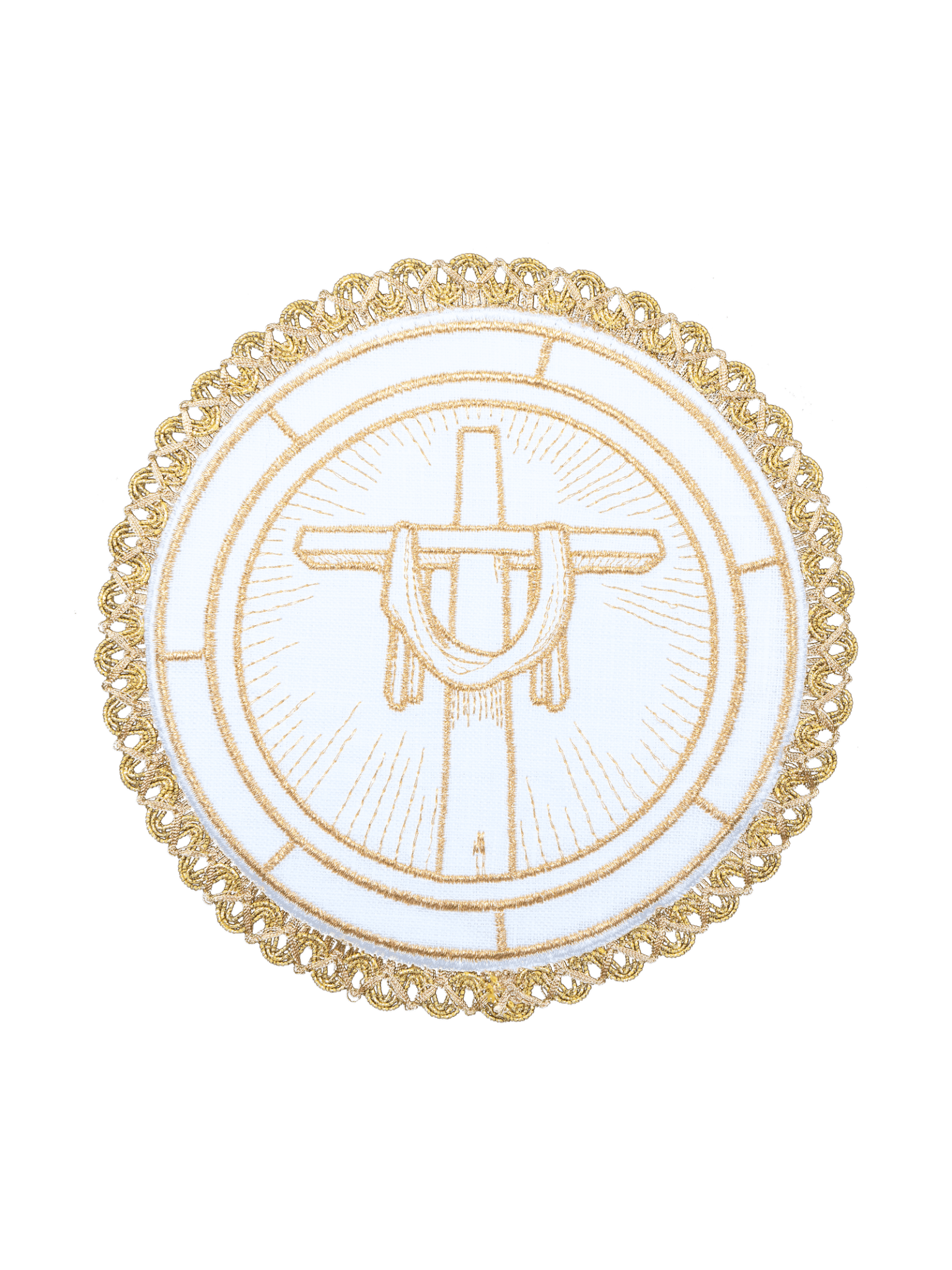 Mass linen set with the motif of the cross of Lord Jesus on a round toe S - 5030 - HAFTINAUSA.COM