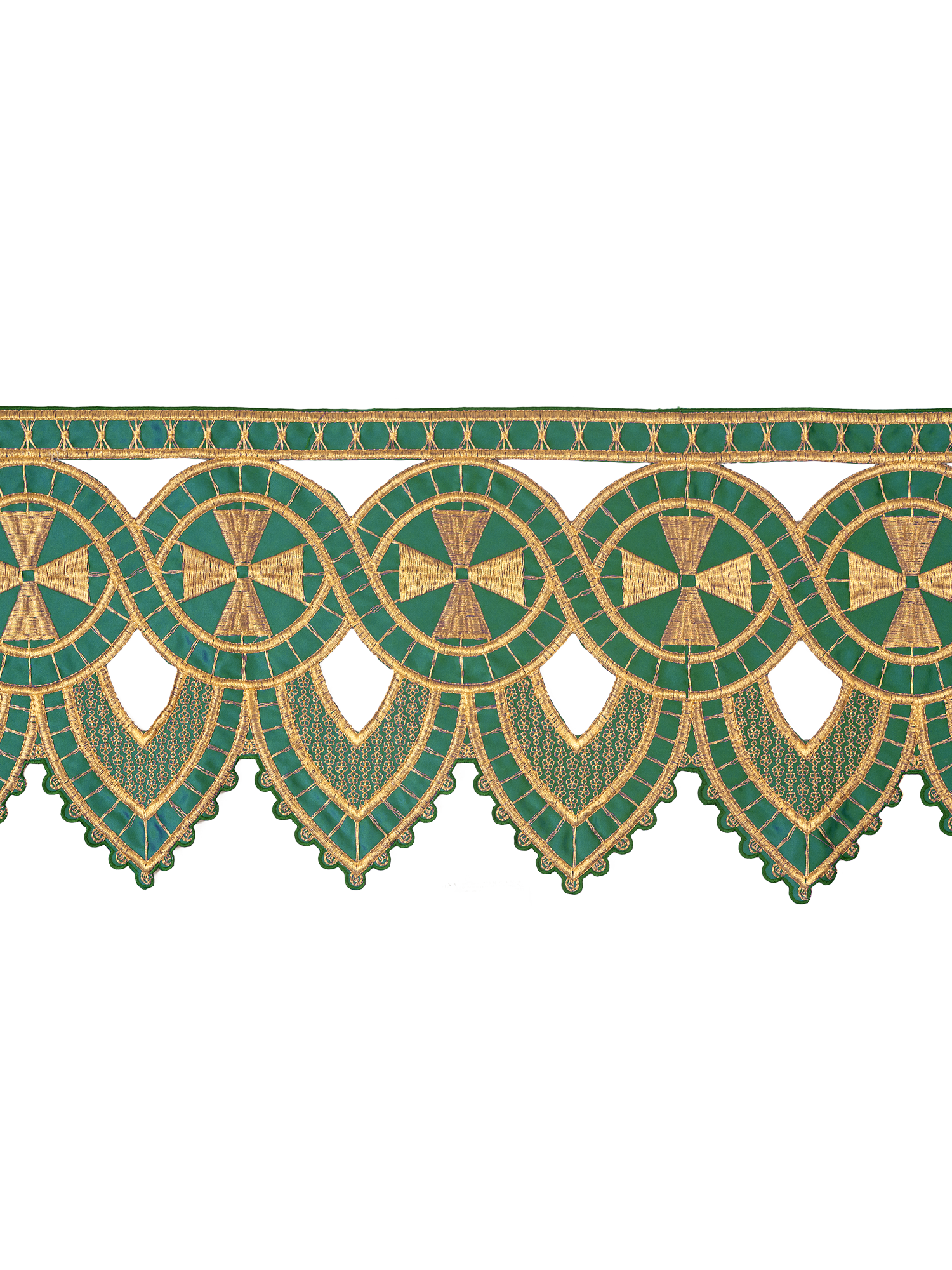 Metric with front embroidery Cross Green