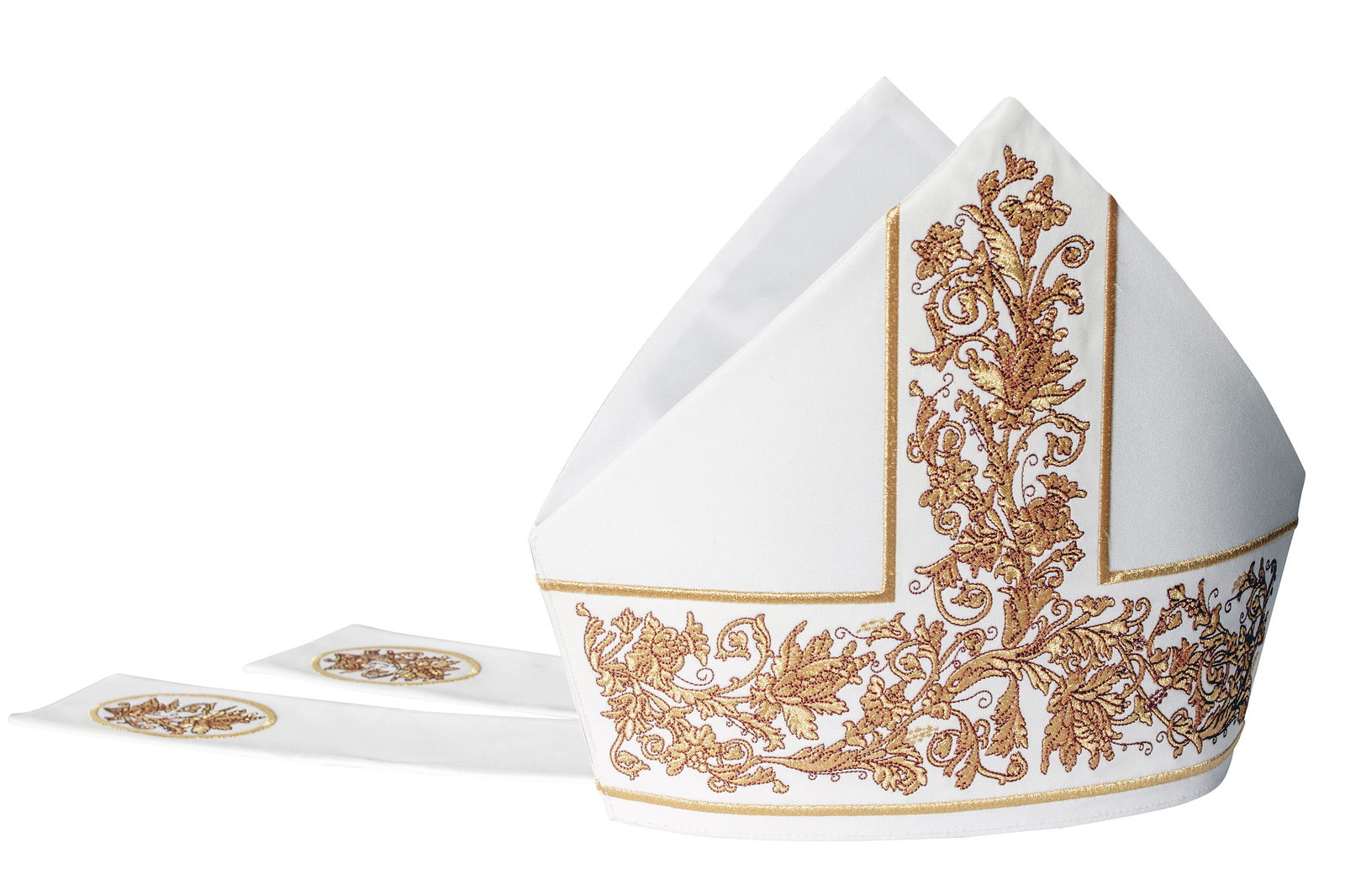 Embroidered mitre richly decorated