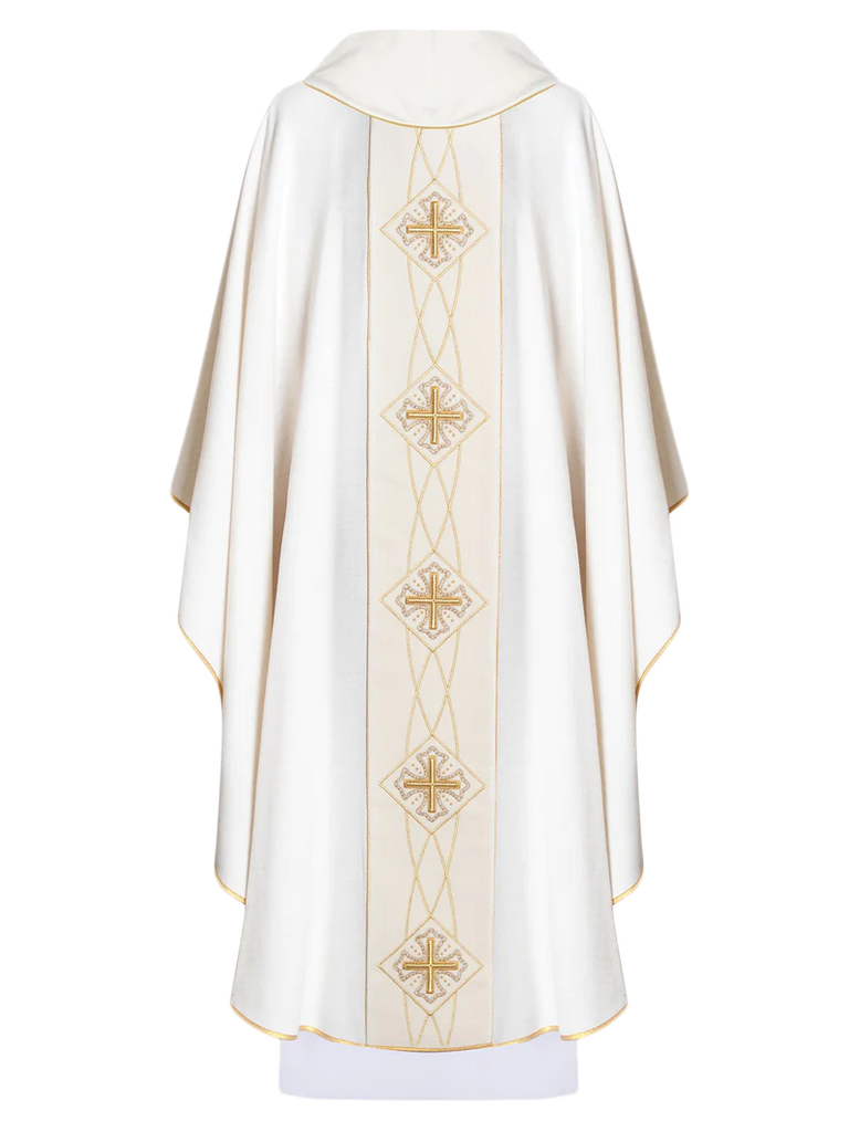 Chasuble richly embroidered with velvet