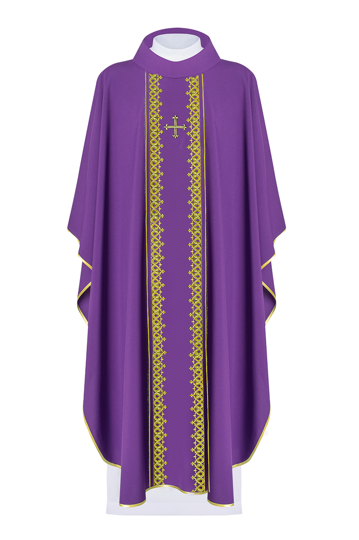 Chasuble embroidered with Purple Cross