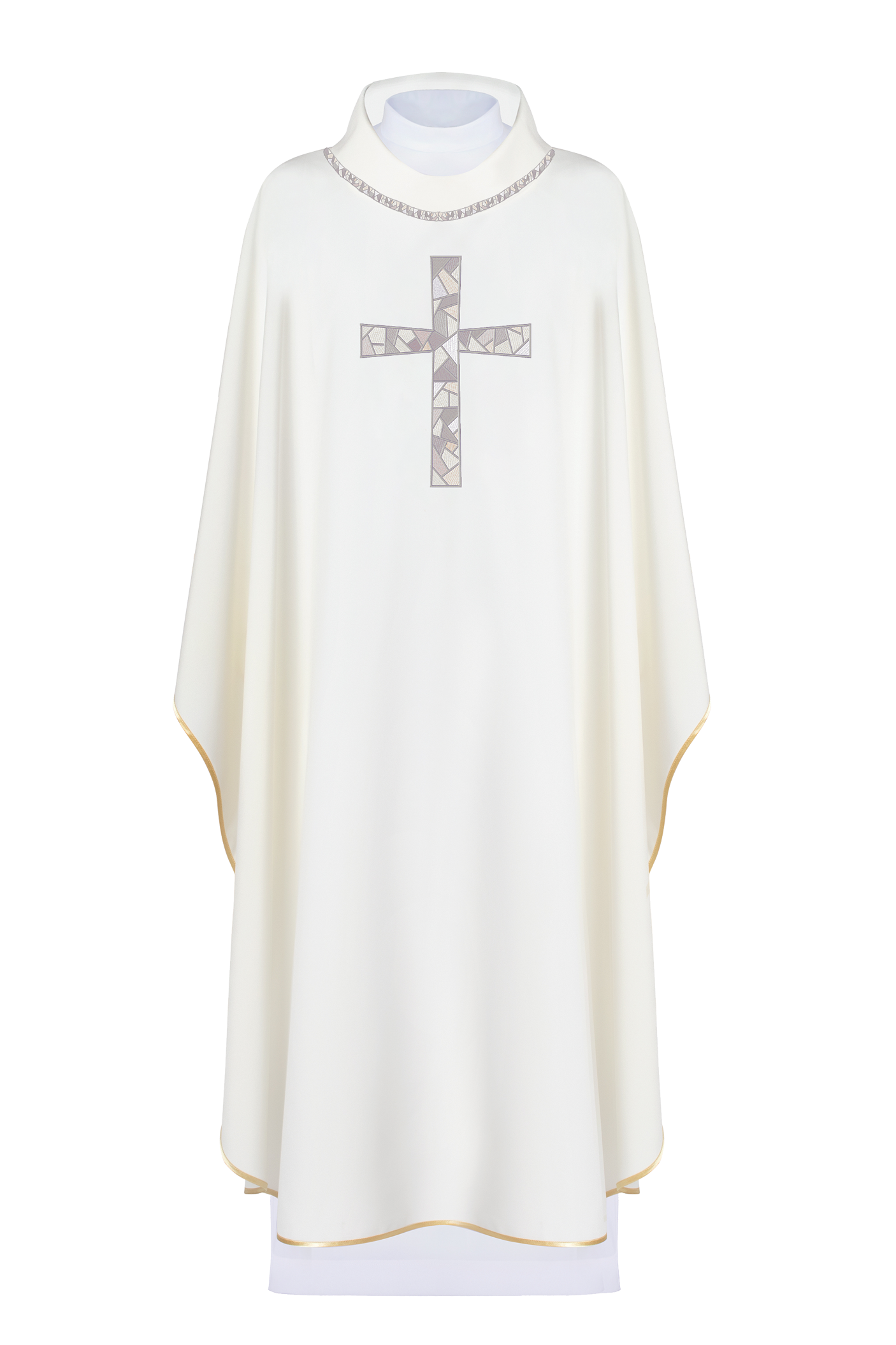 Cream chasuble with cream embroidery