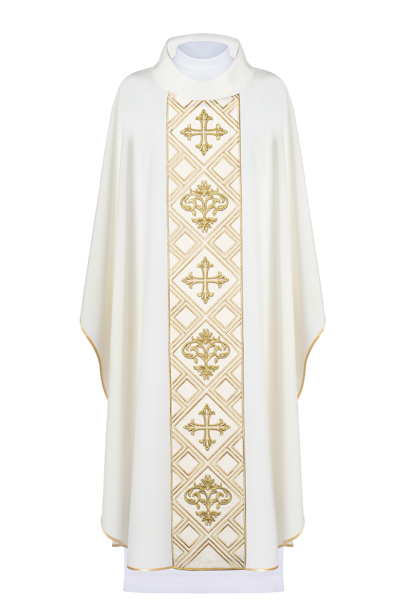 Chasuble with wide embroidery