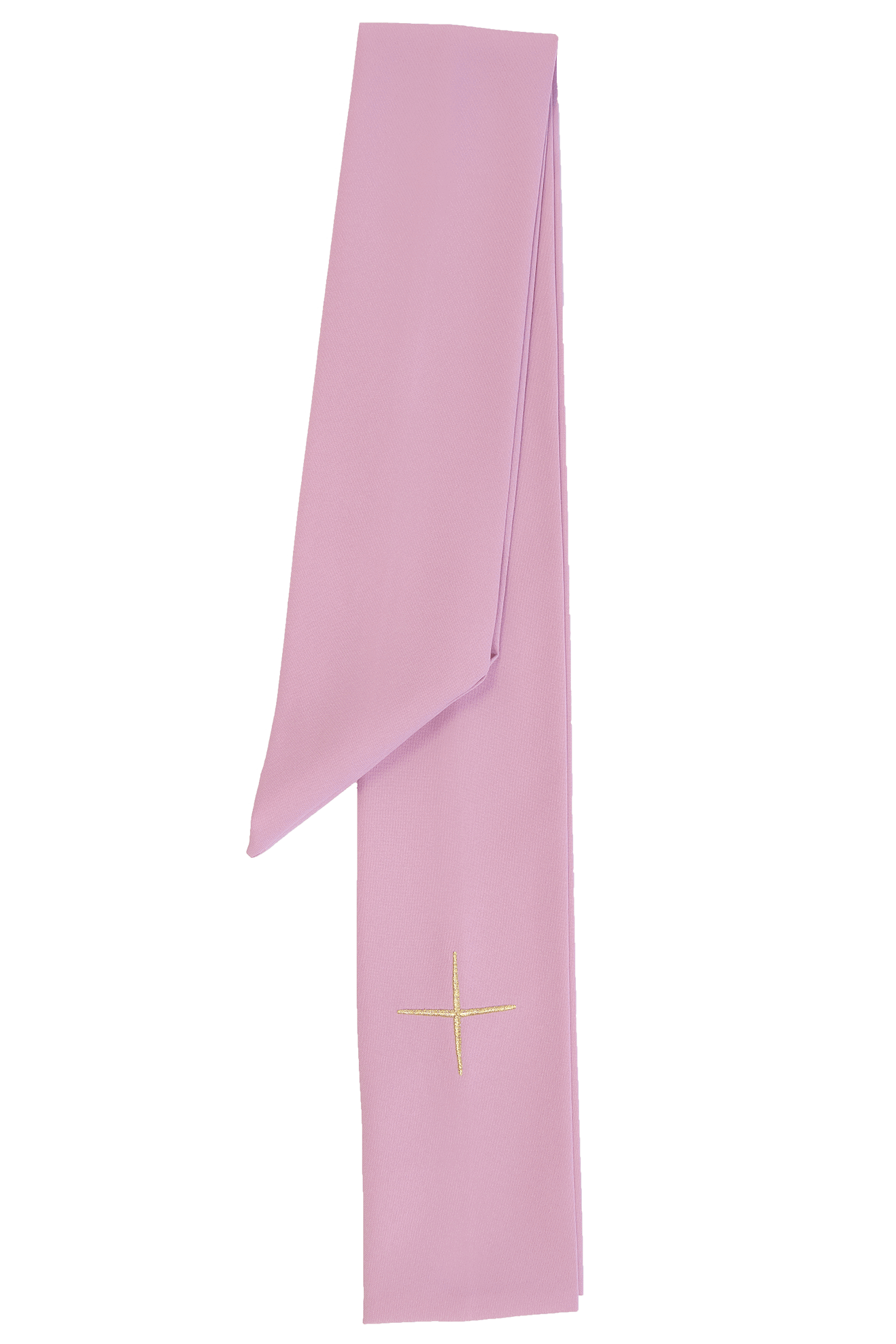 Pink chasuble with cross and alfa omega symbols