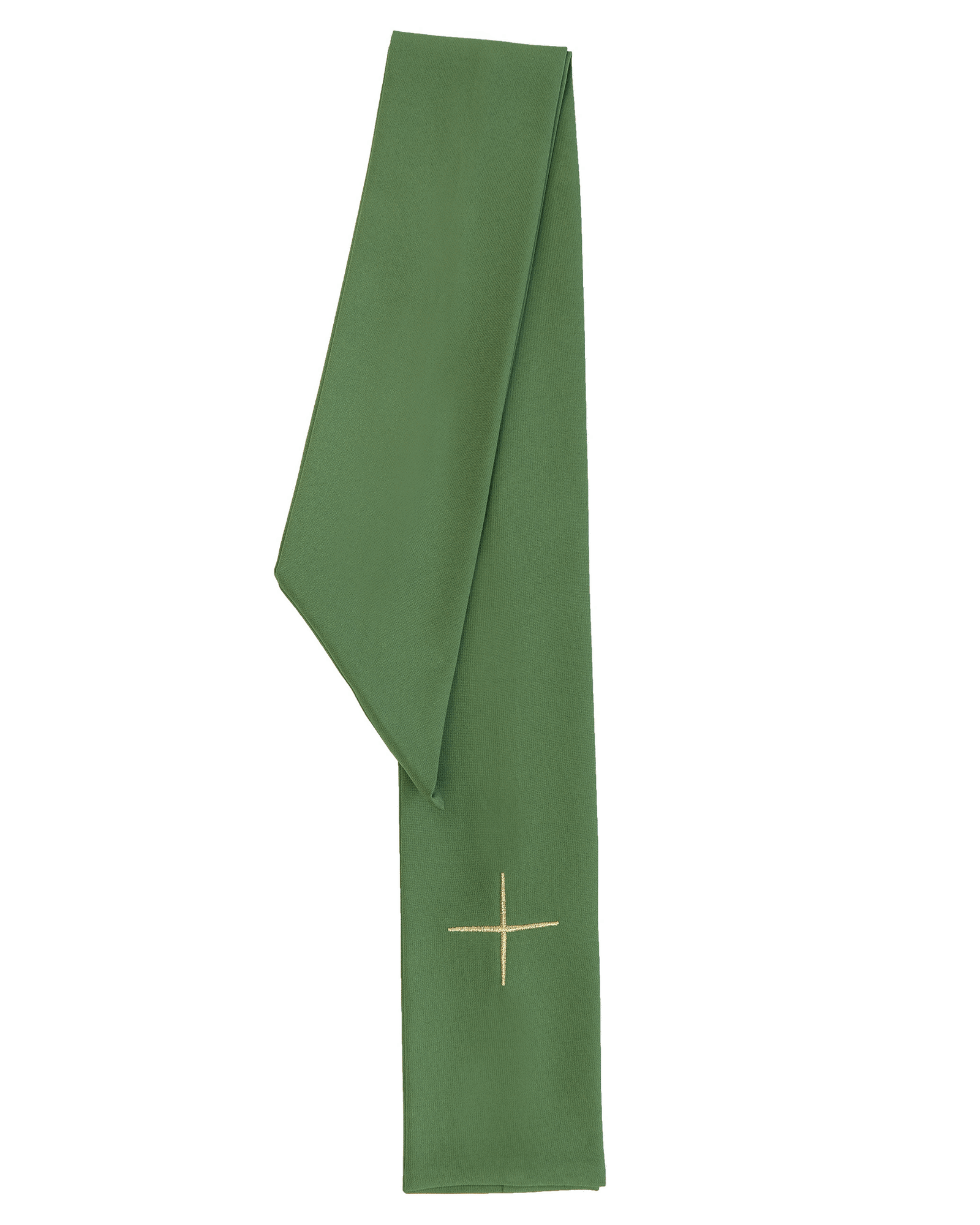 Simple green chasuble with embroidery