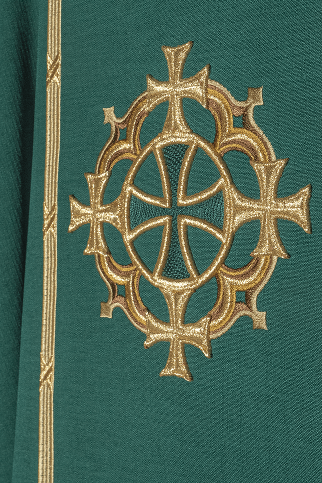 Chasuble embroidered with Green Cross