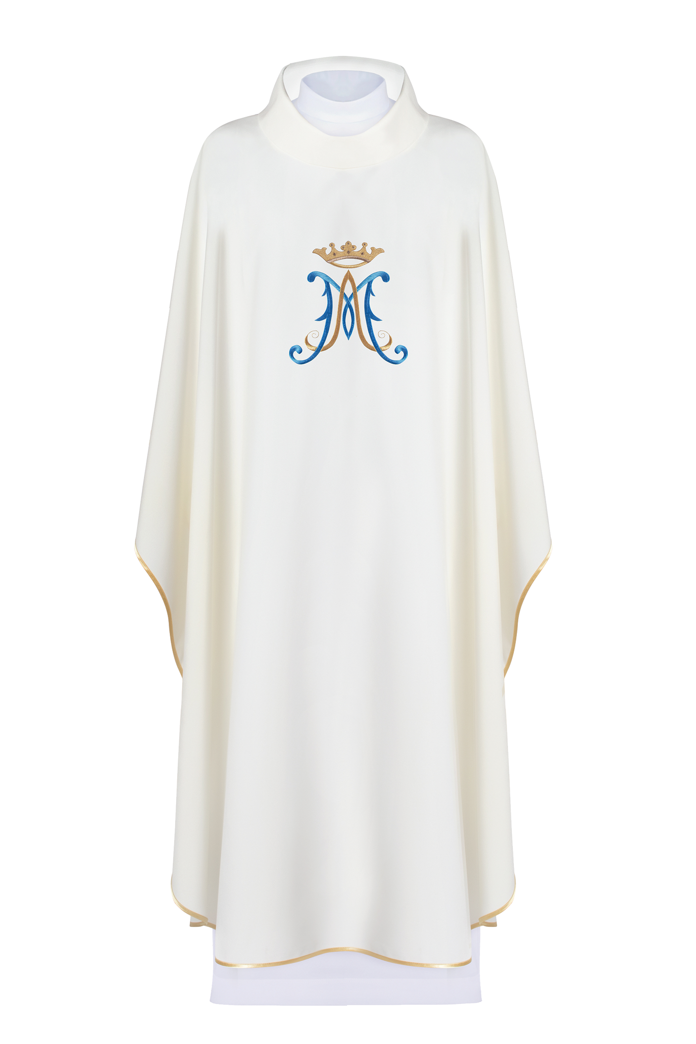 Purple chasuble with cross embroidery