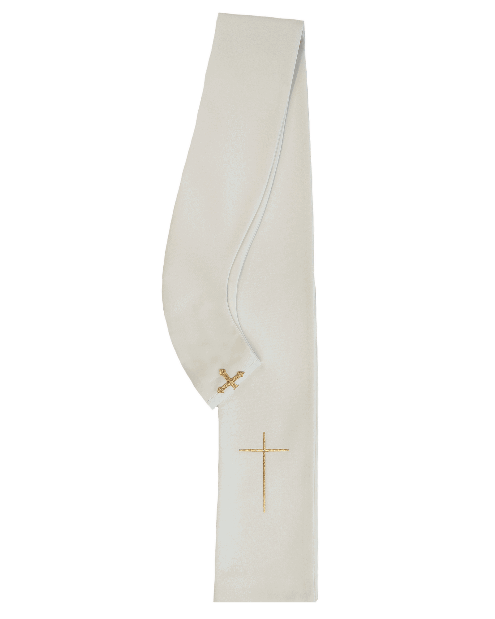 Ivory chasuble made of lightweight texture with modern embroidery