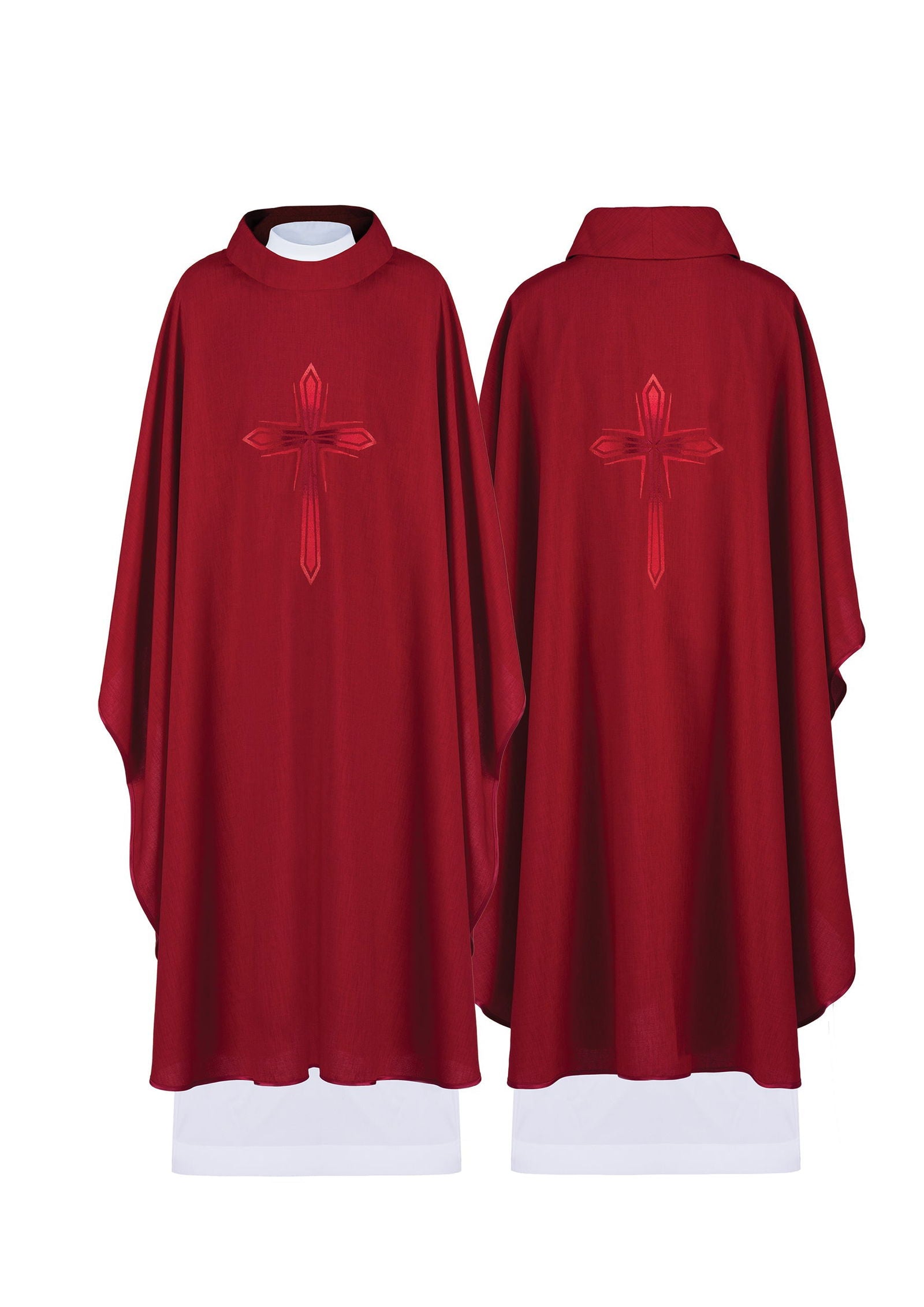 Chasuble embroidered with ecru Cross