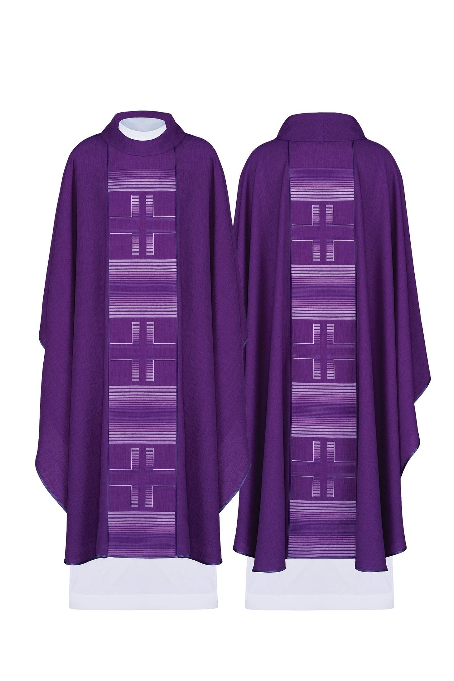 Chasuble embroidered with Crosses in purple