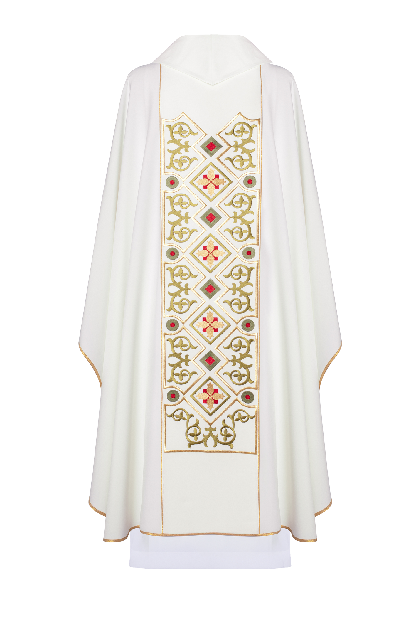 Chasuble embroidered with Lamb pattern in ecru