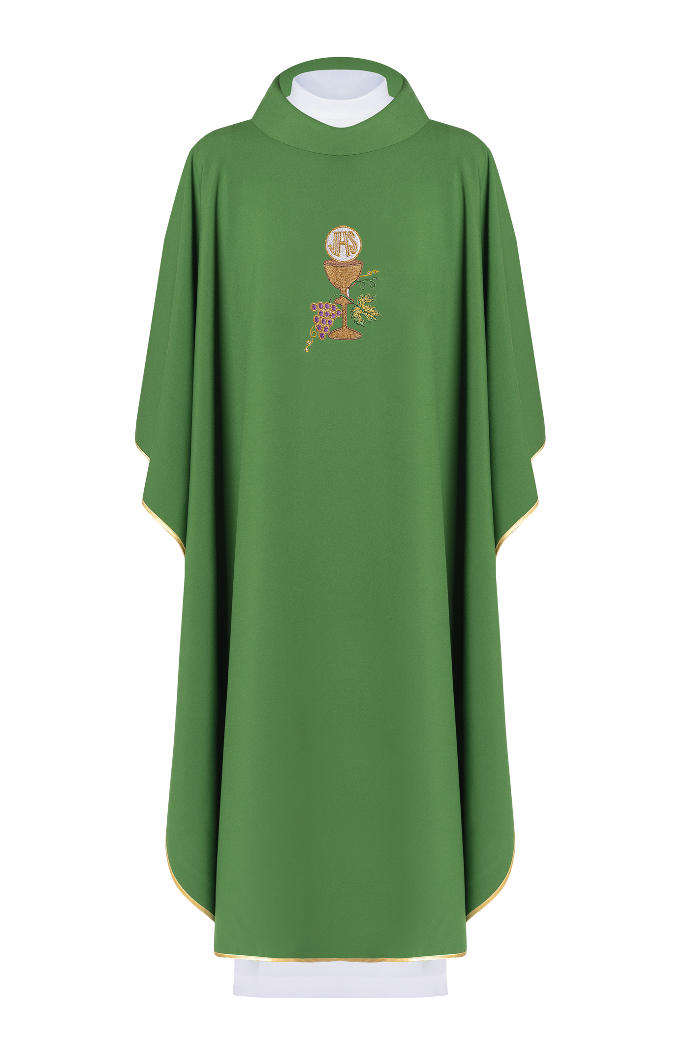 Chasuble Chalice Cross and Grapes in green