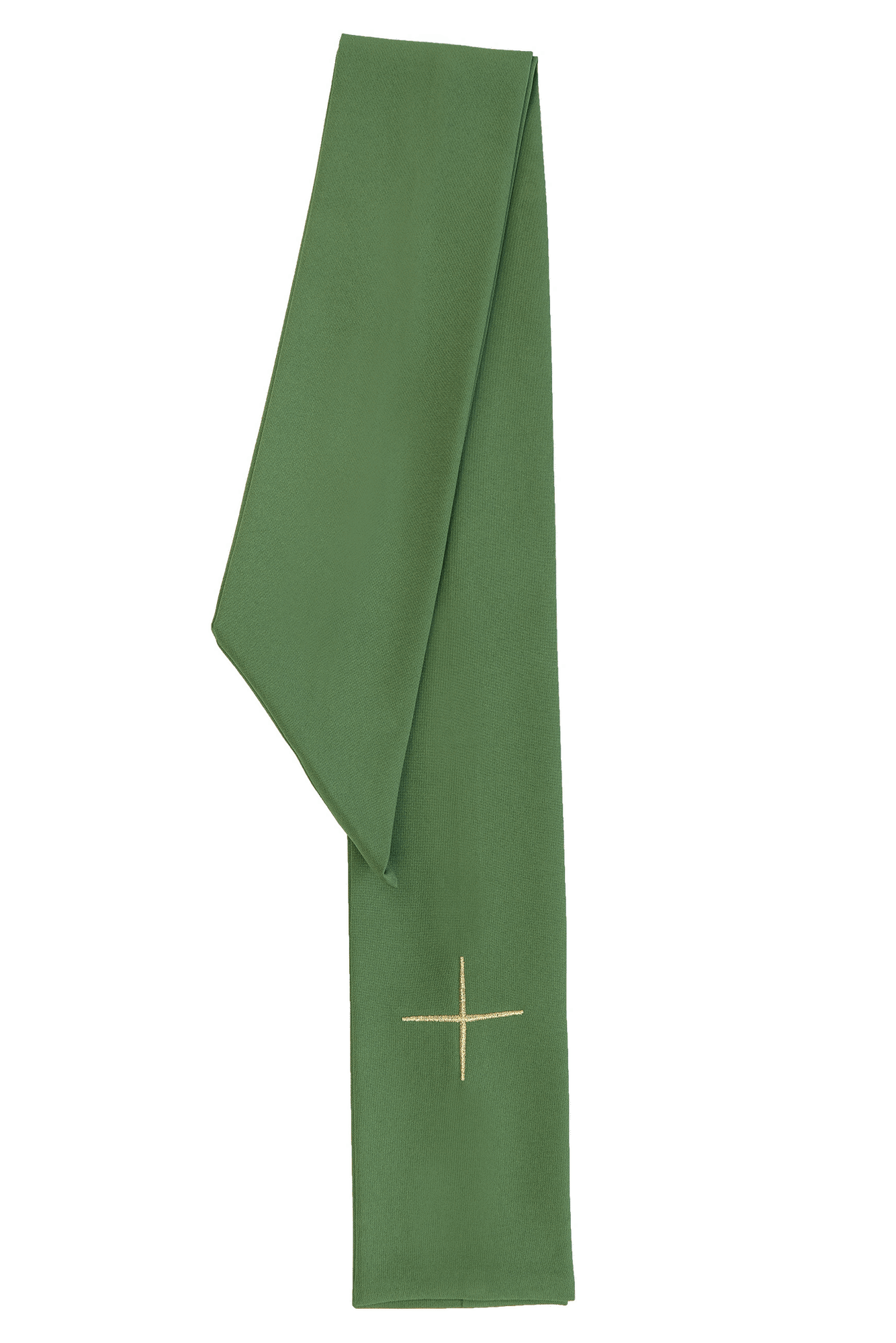 Simple green chasuble with gold embroidery