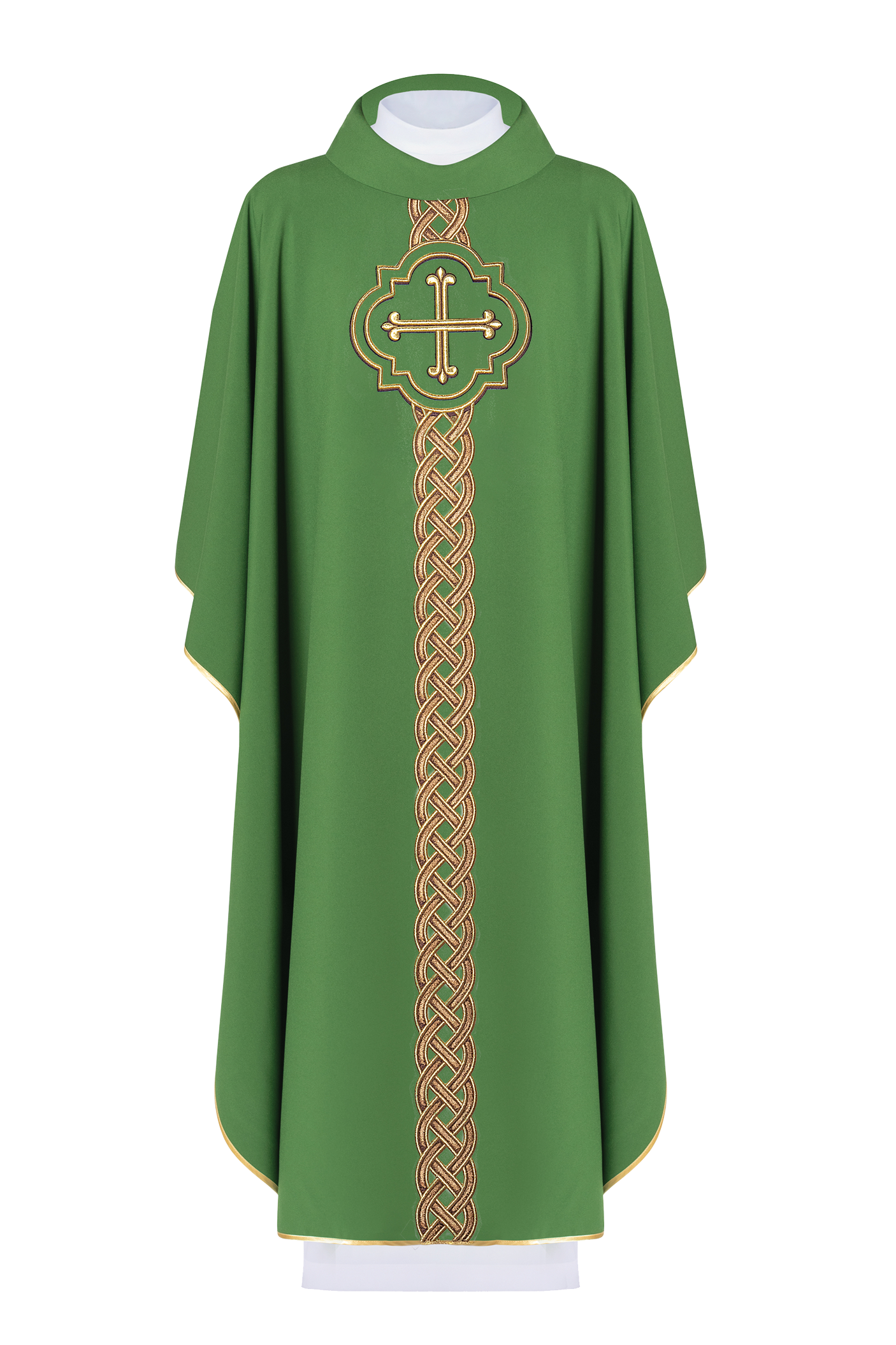 Chasuble embroidered with Green Cross - HAFTINAUSA.COM