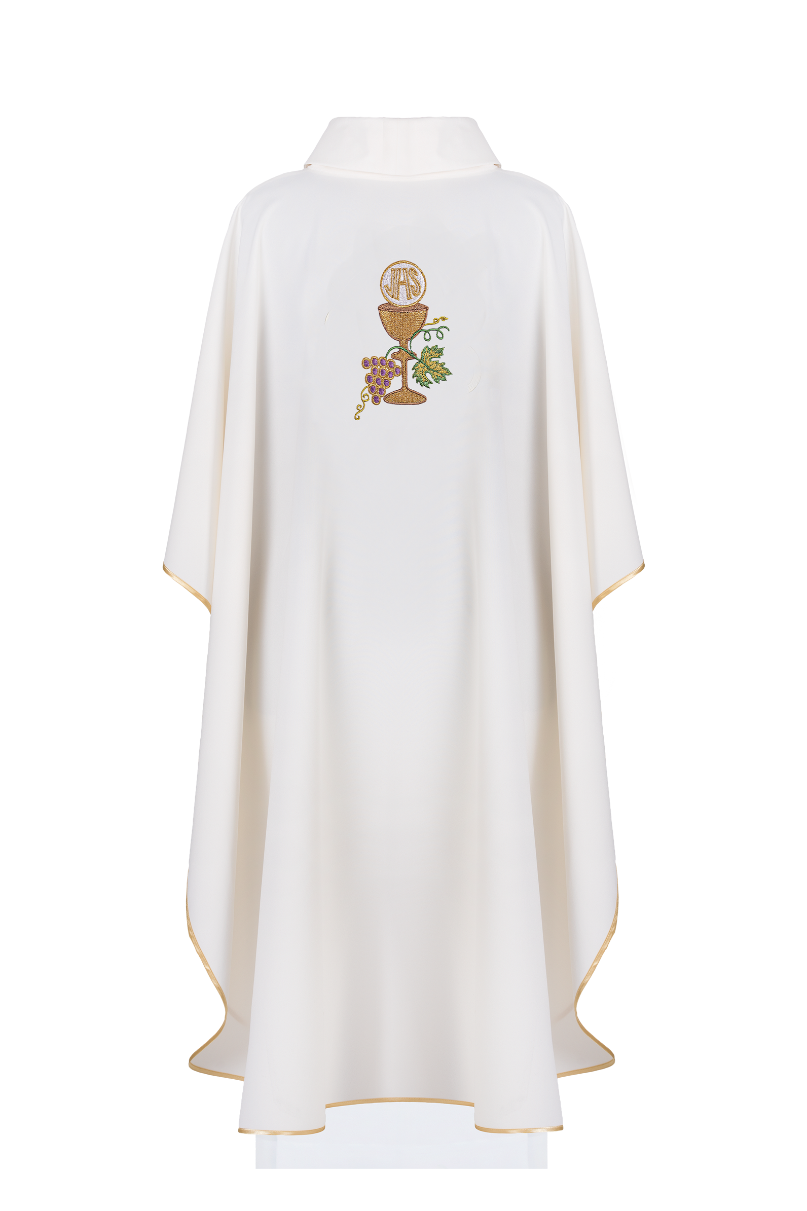 Chasuble Chalice Cross and Grapes in ecru